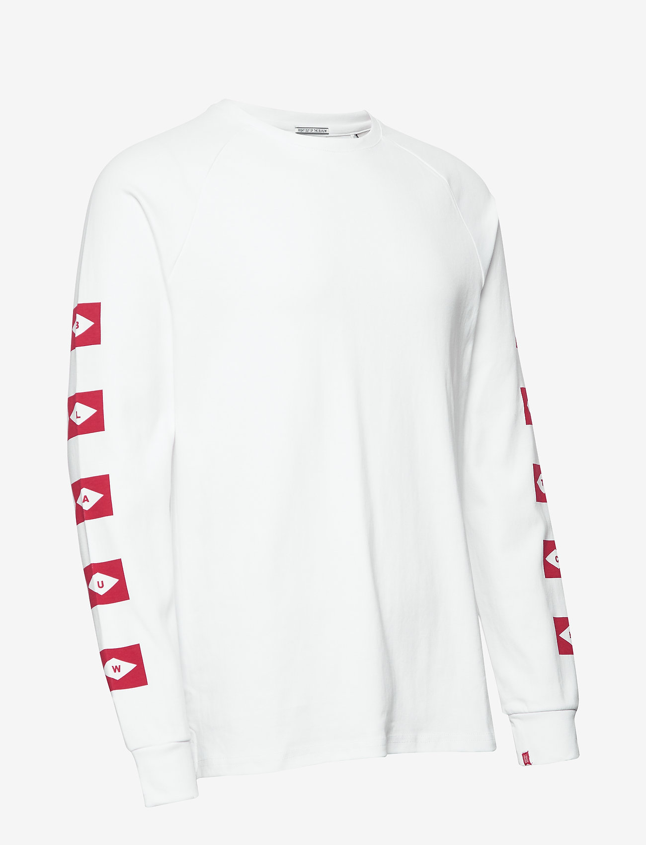 Scotch & Soda - Blauw L/S tee wtih sleeve artwork - white - 3