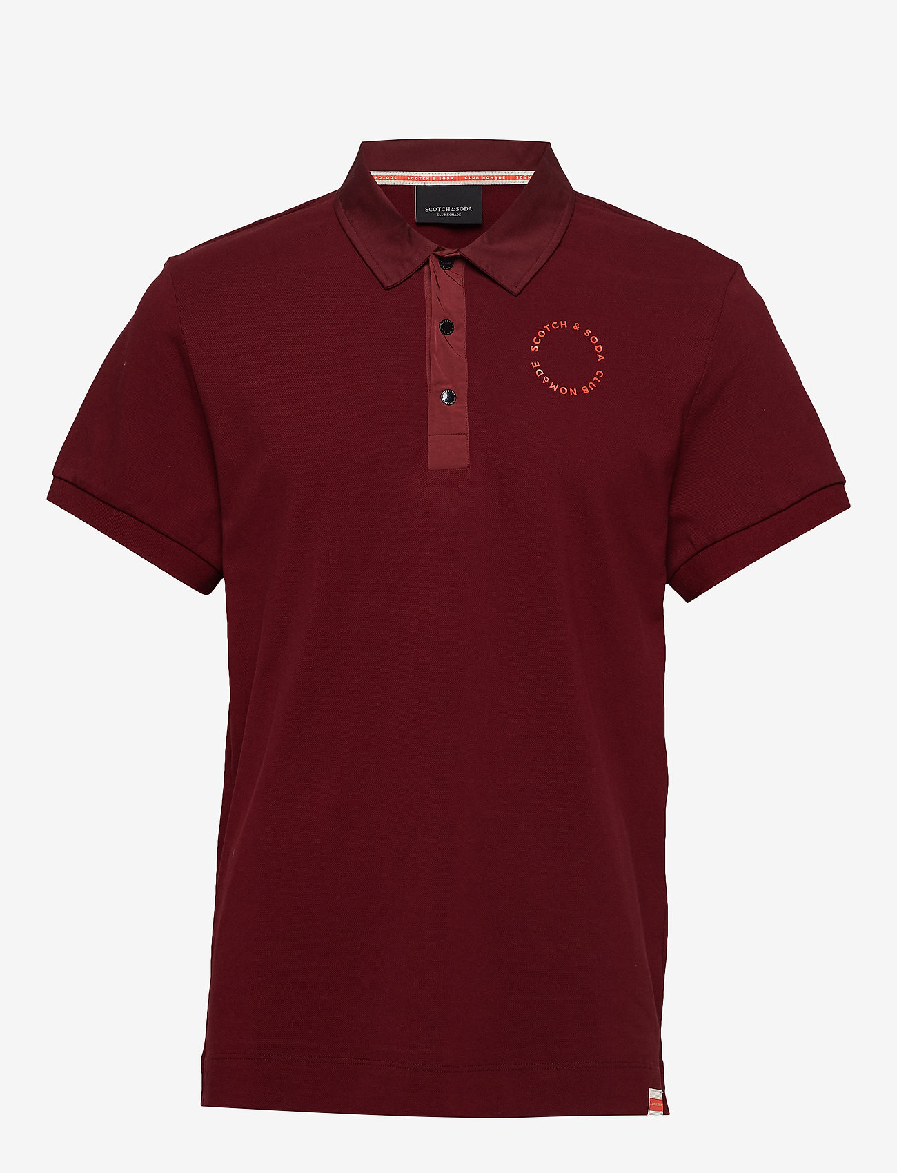 Scotch & Soda - Club Nomade polo in pique quality - nomade red - 0