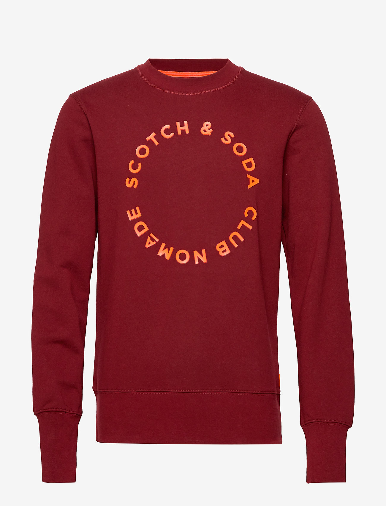 Scotch & Soda - Club Nomade basic crewneck with artworks - nomade red - 0