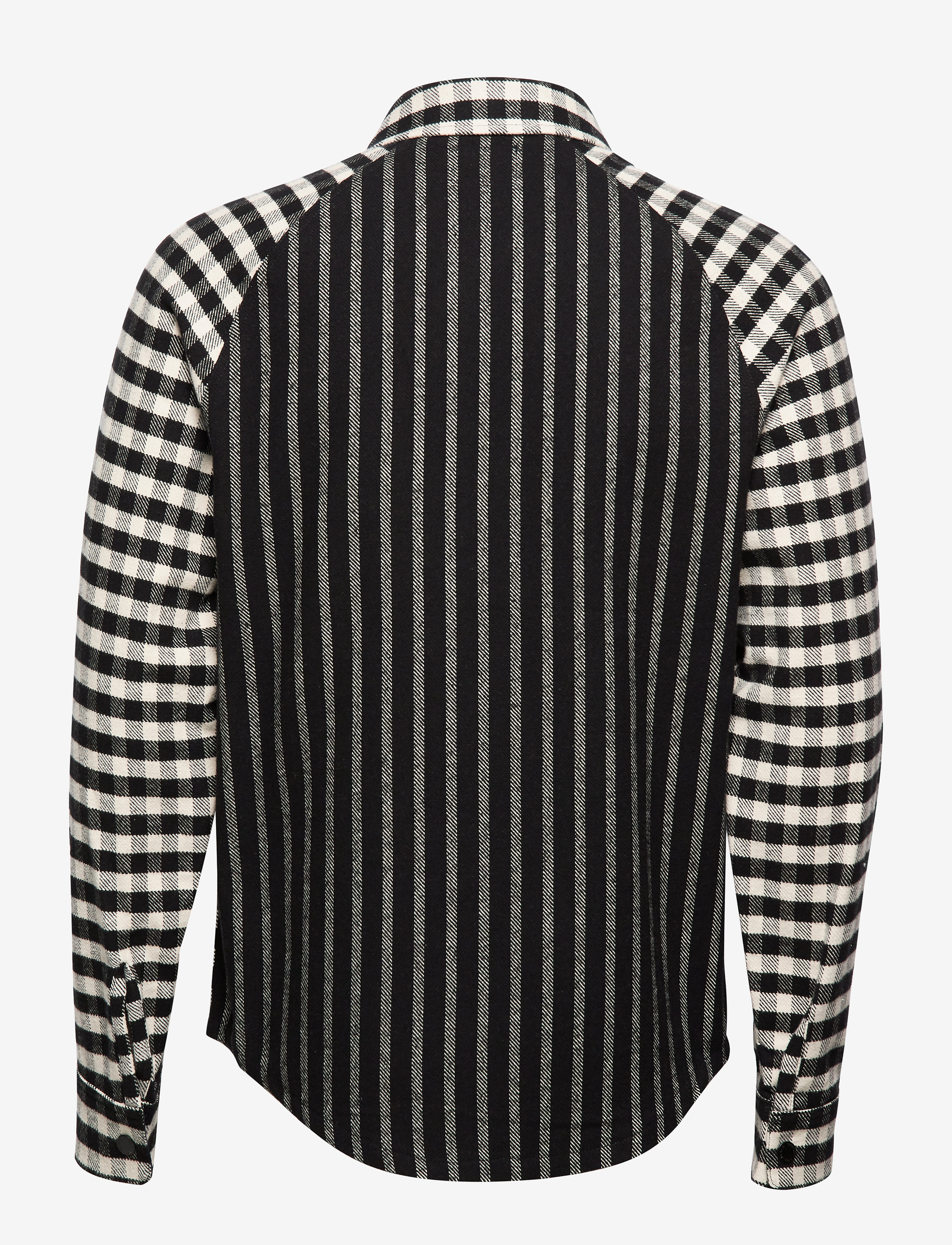 Scotch & Soda - Long sleeve flannel check shirt with cut and sew - combo b - 1