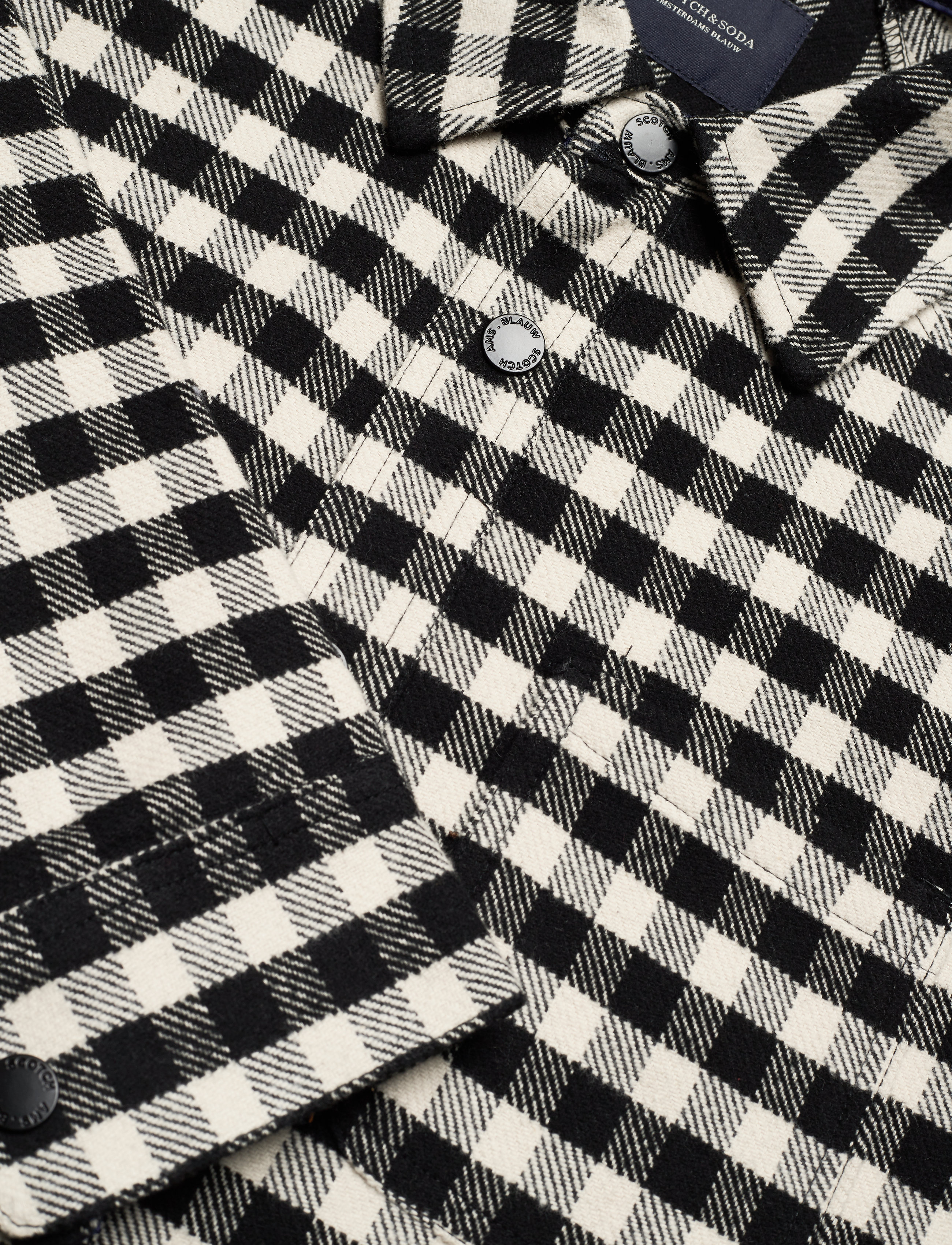Scotch & Soda - Long sleeve flannel check shirt with cut and sew - combo b - 2