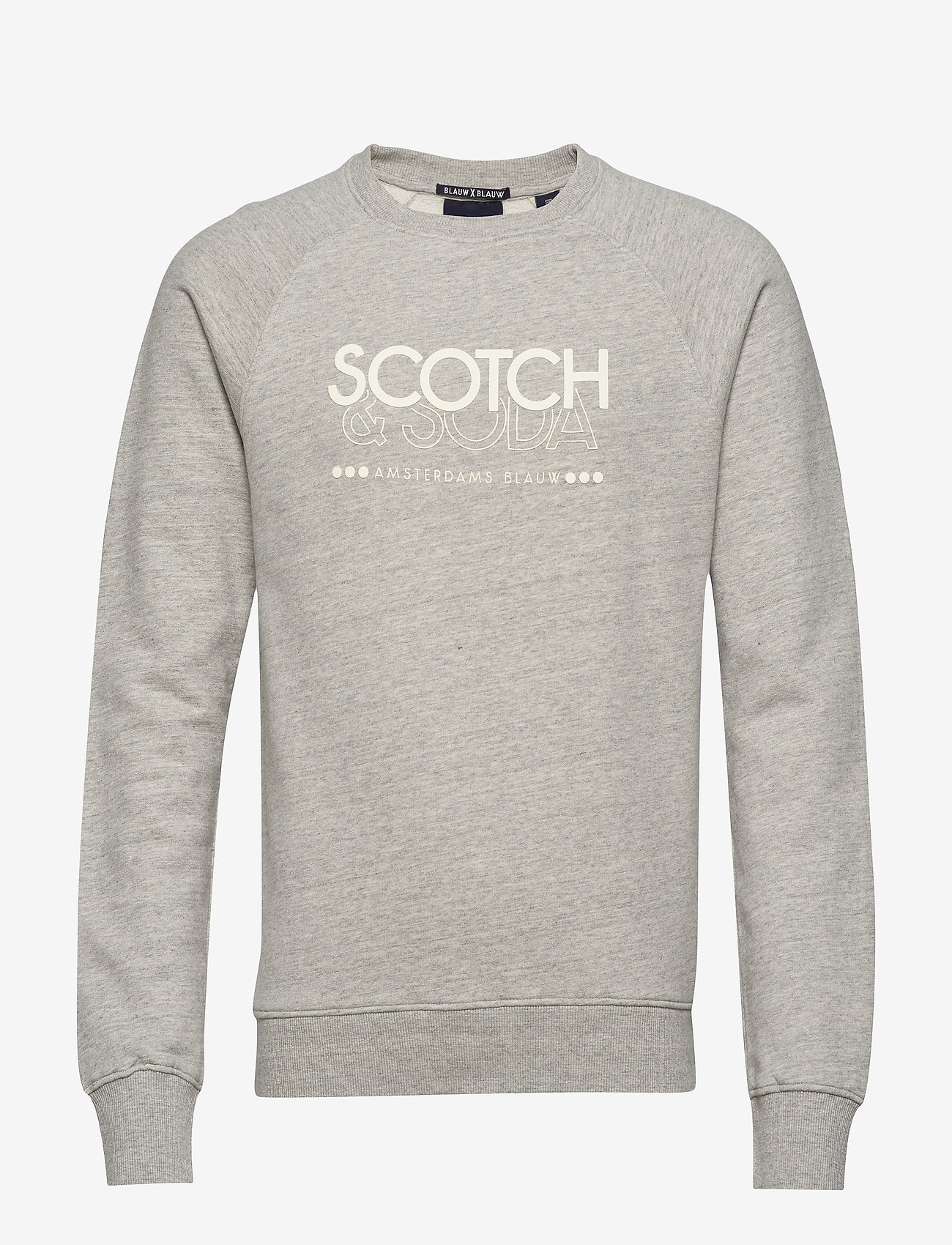 Signature Scotch & Soda sweat in regular fit - GREY MELANGE