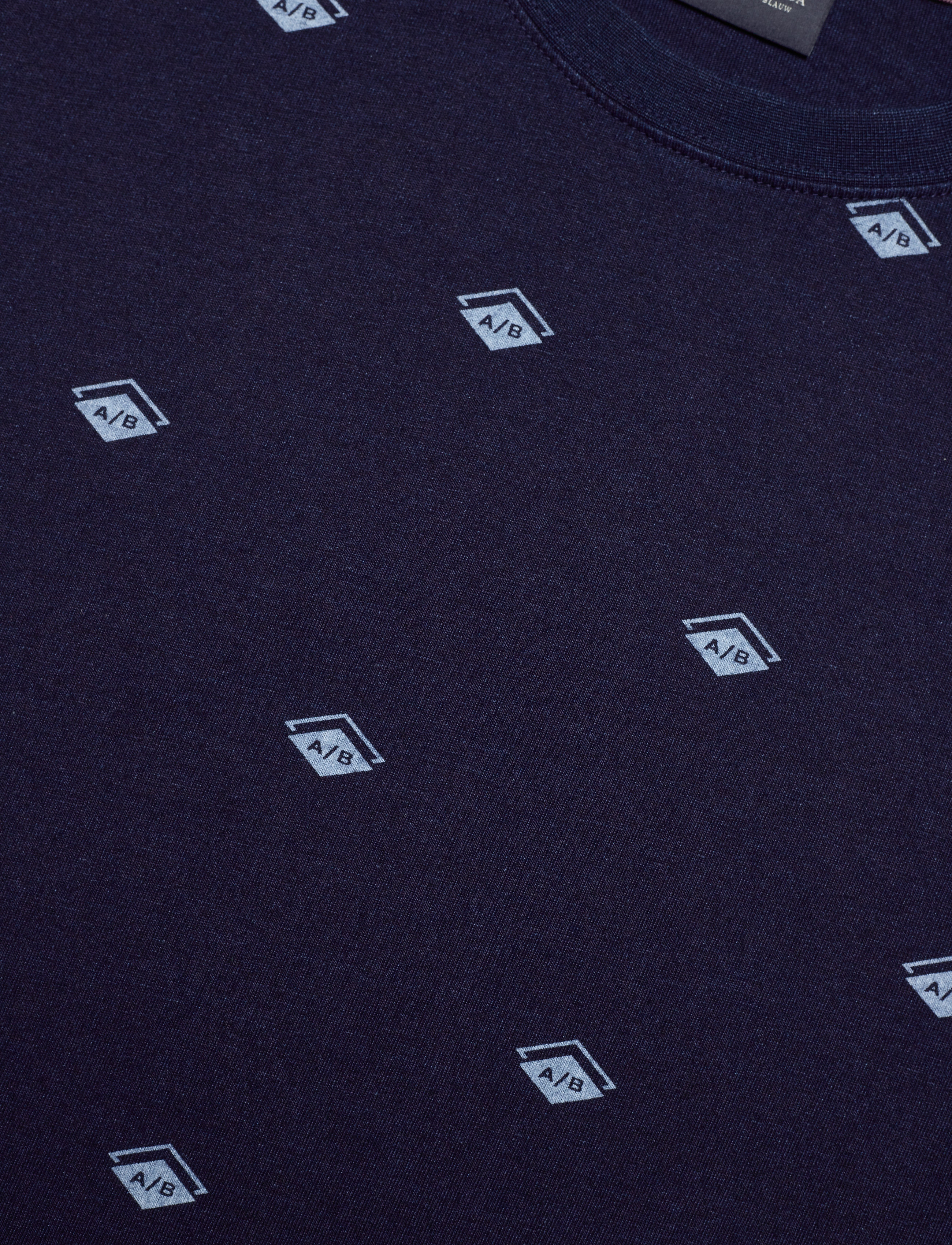 Scotch & Soda - Blauw indigo tee in solid and prints - combo b - 2