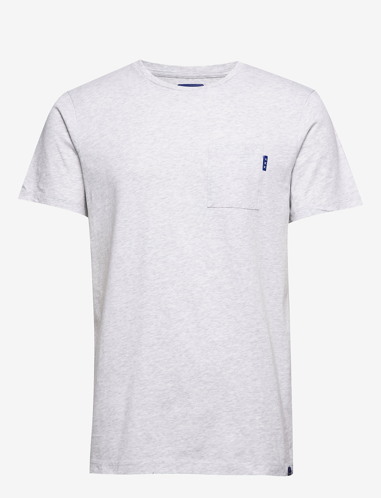 Scotch & Soda - Ams Blauw classic pocket tee - grey melange - 0