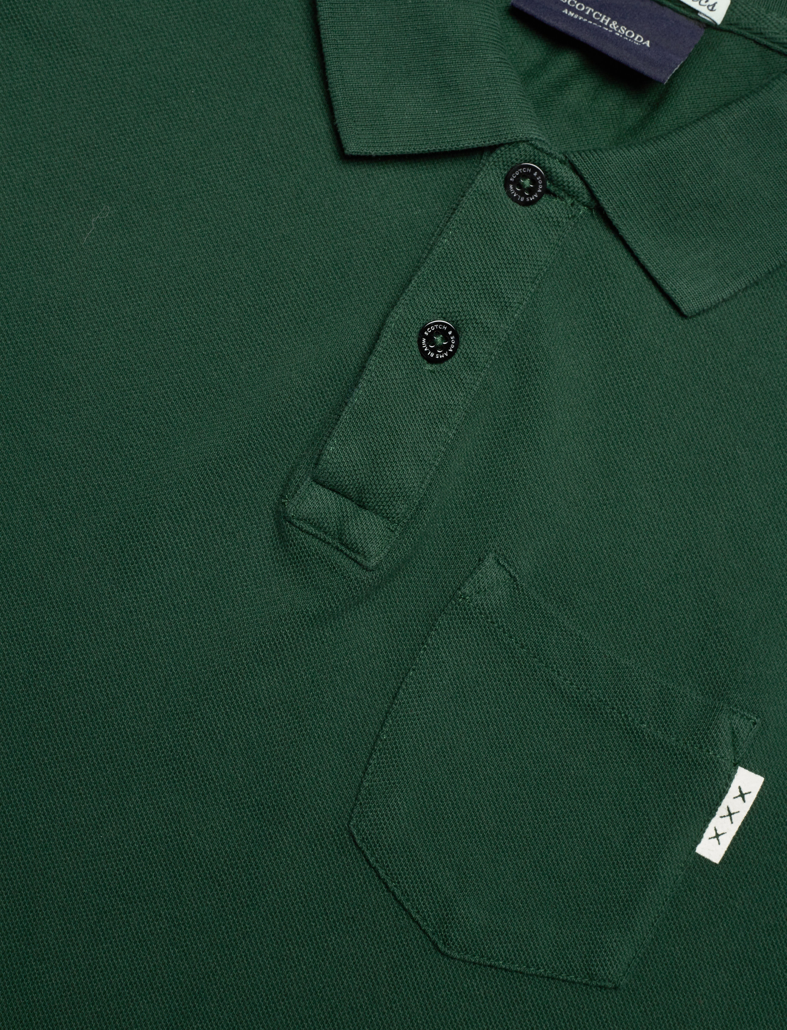 Scotch & Soda - Ams Blauw garment dyed polo - green smoke - 2