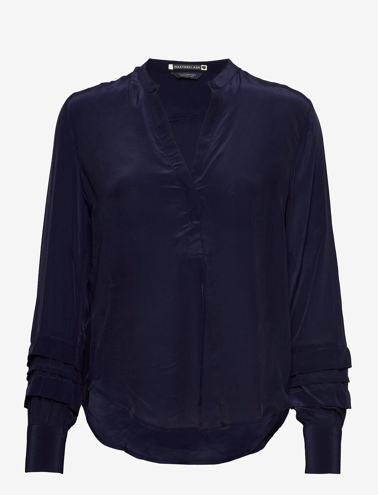 Scotch & Soda - Feminine top with special sleeve detail - navy - 0