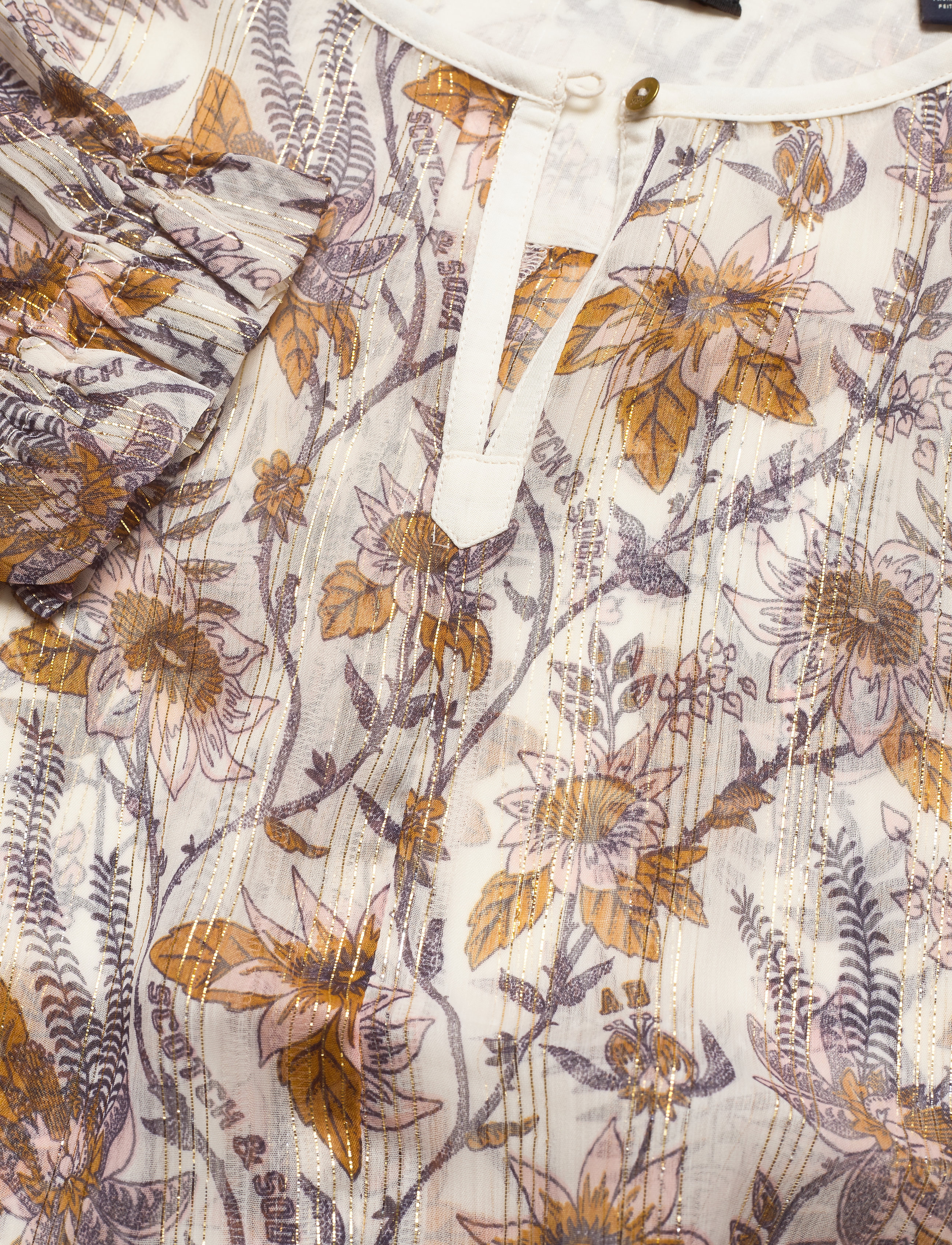 Scotch & Soda - Drapey top in floral prints with elastic detailing - combo a - 2