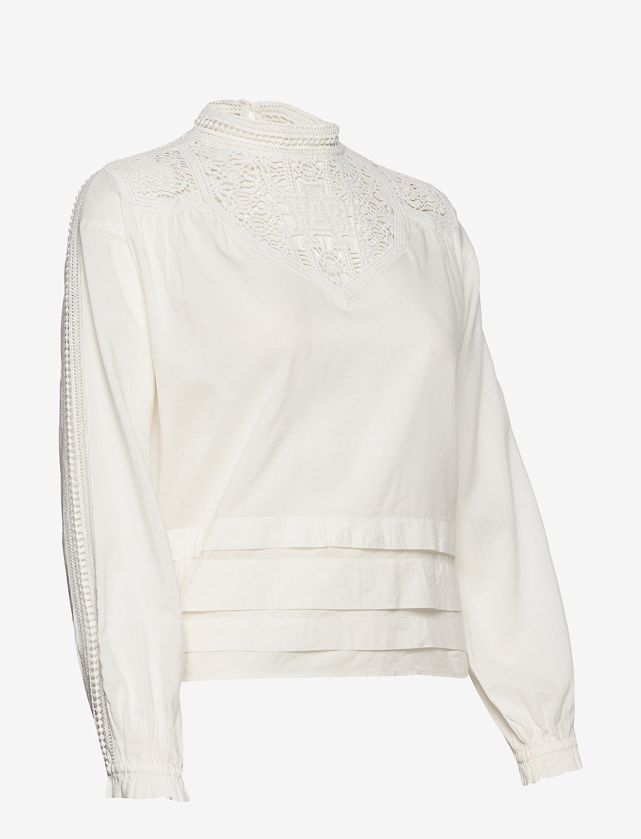 Scotch & Soda - Feminine drapey top with special lace detailing - off white - 2