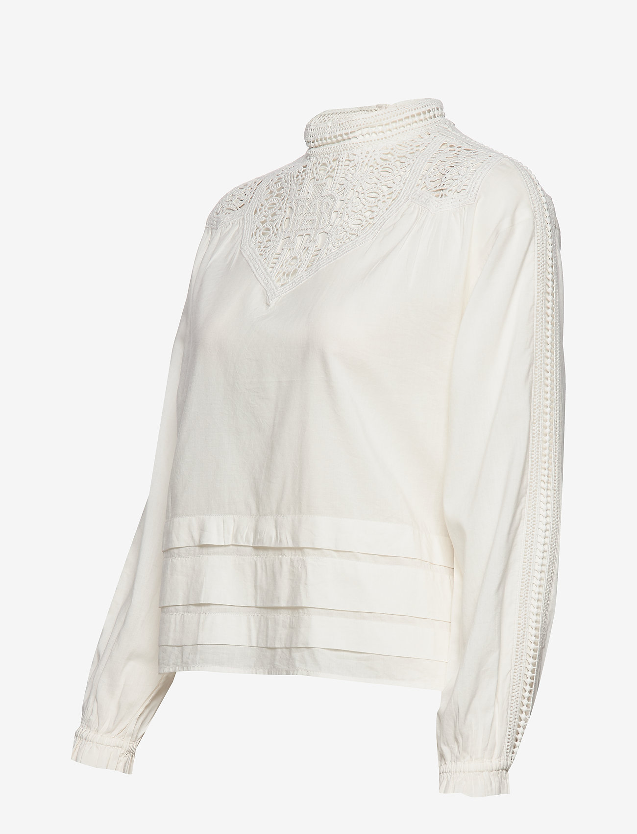 Scotch & Soda - Feminine drapey top with special lace detailing - off white - 3