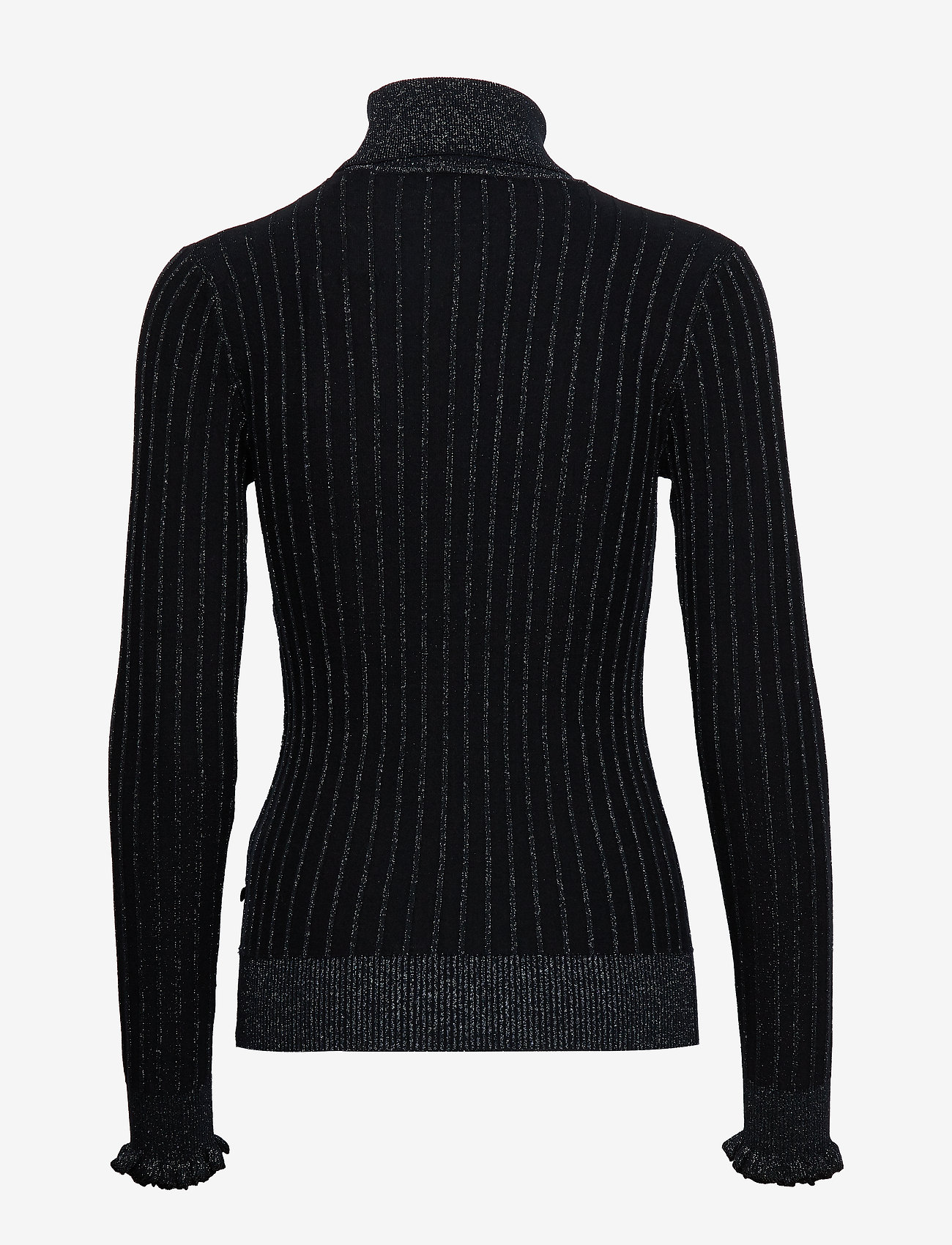 Scotch & Soda - Turtle neck in knitted rib with details - night - 1