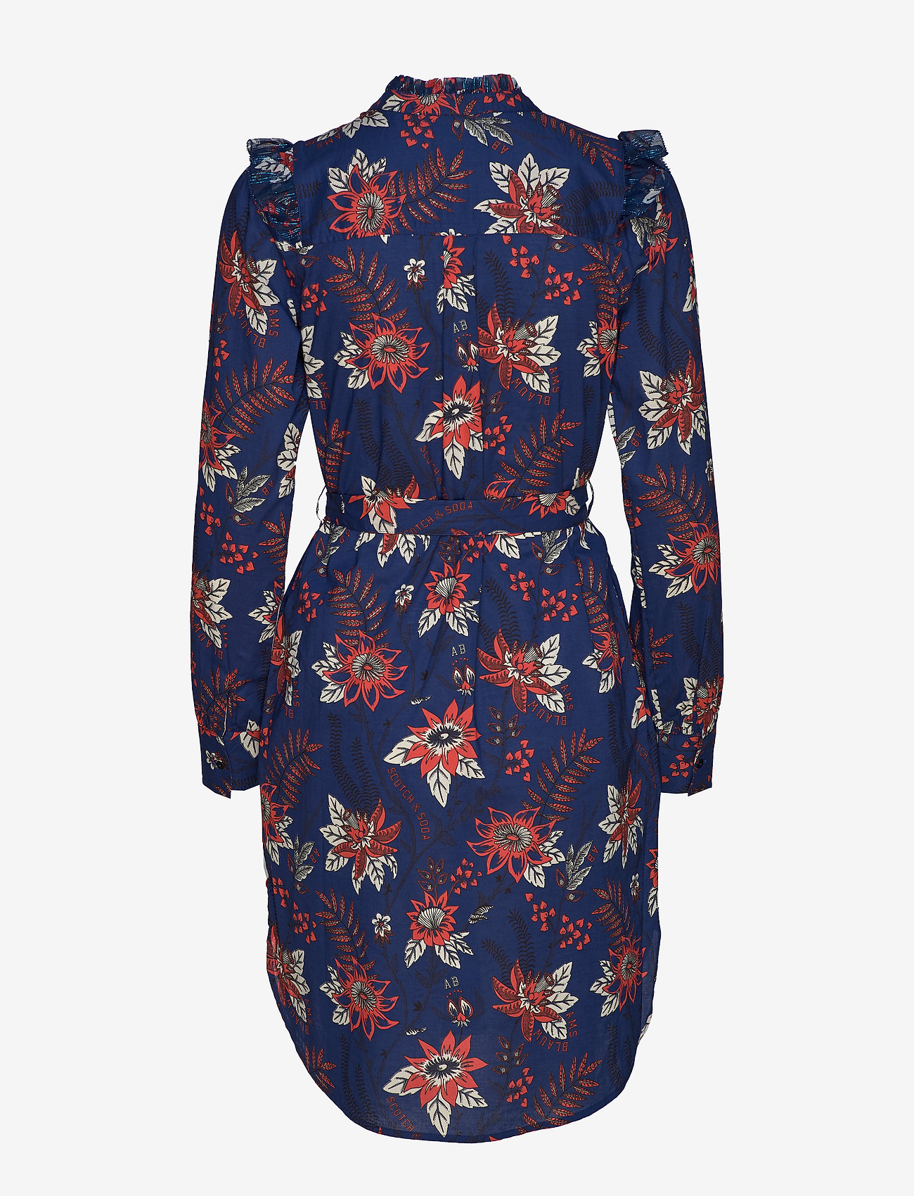 Scotch & Soda - Floral allover printed ruffle dress - combo b - 1