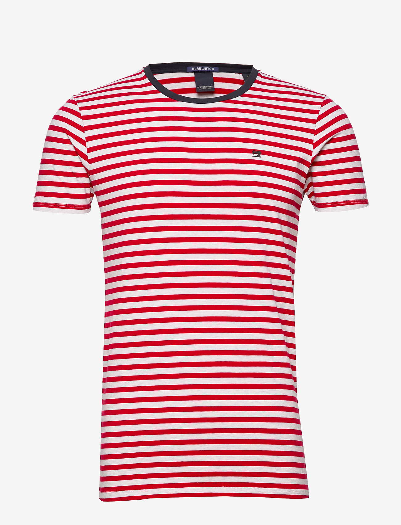 Scotch & Soda - Classic cotton/elastane crewneck tee - combo a - 0