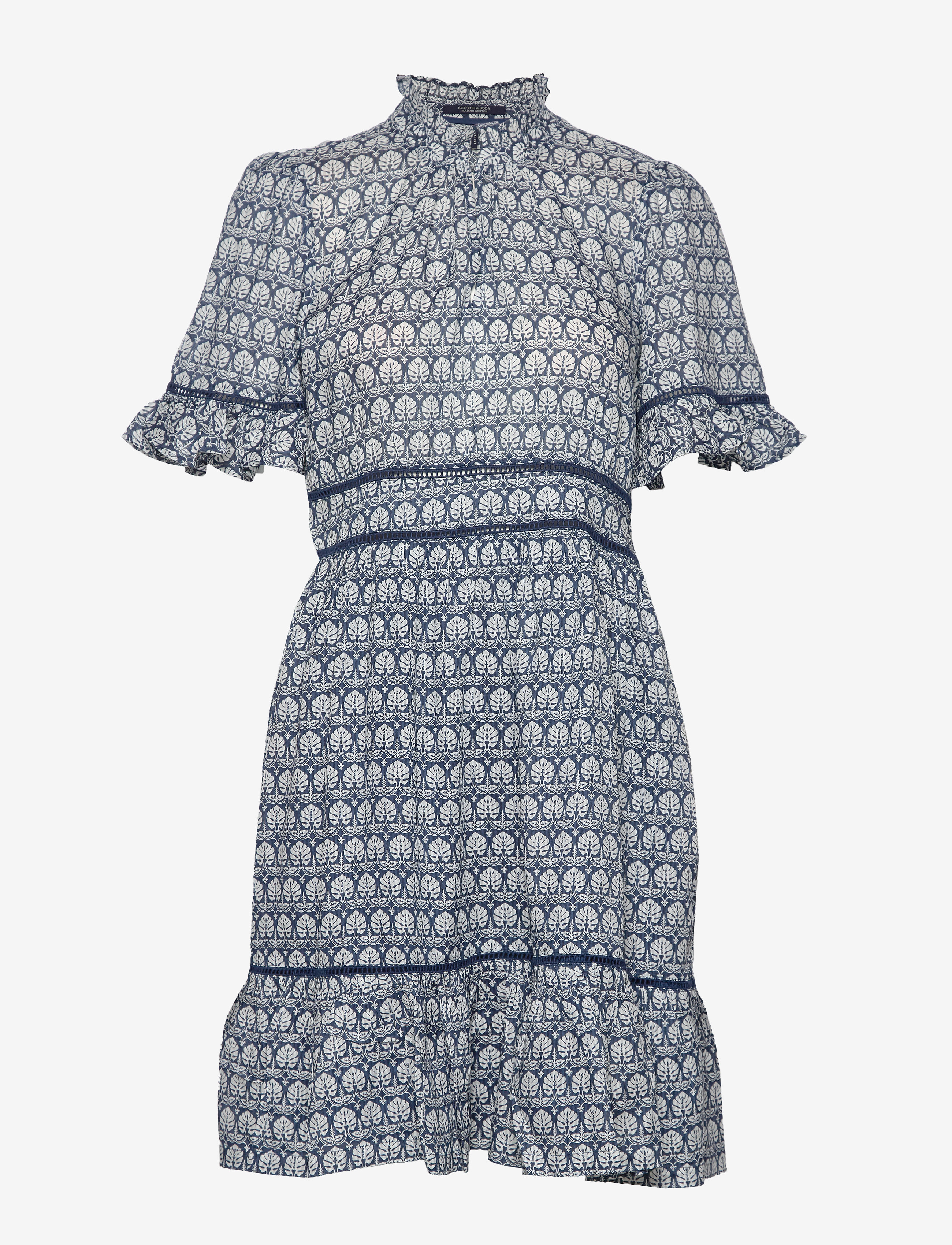 Scotch & Soda - Printed dress with ladder lace - combo a - 0