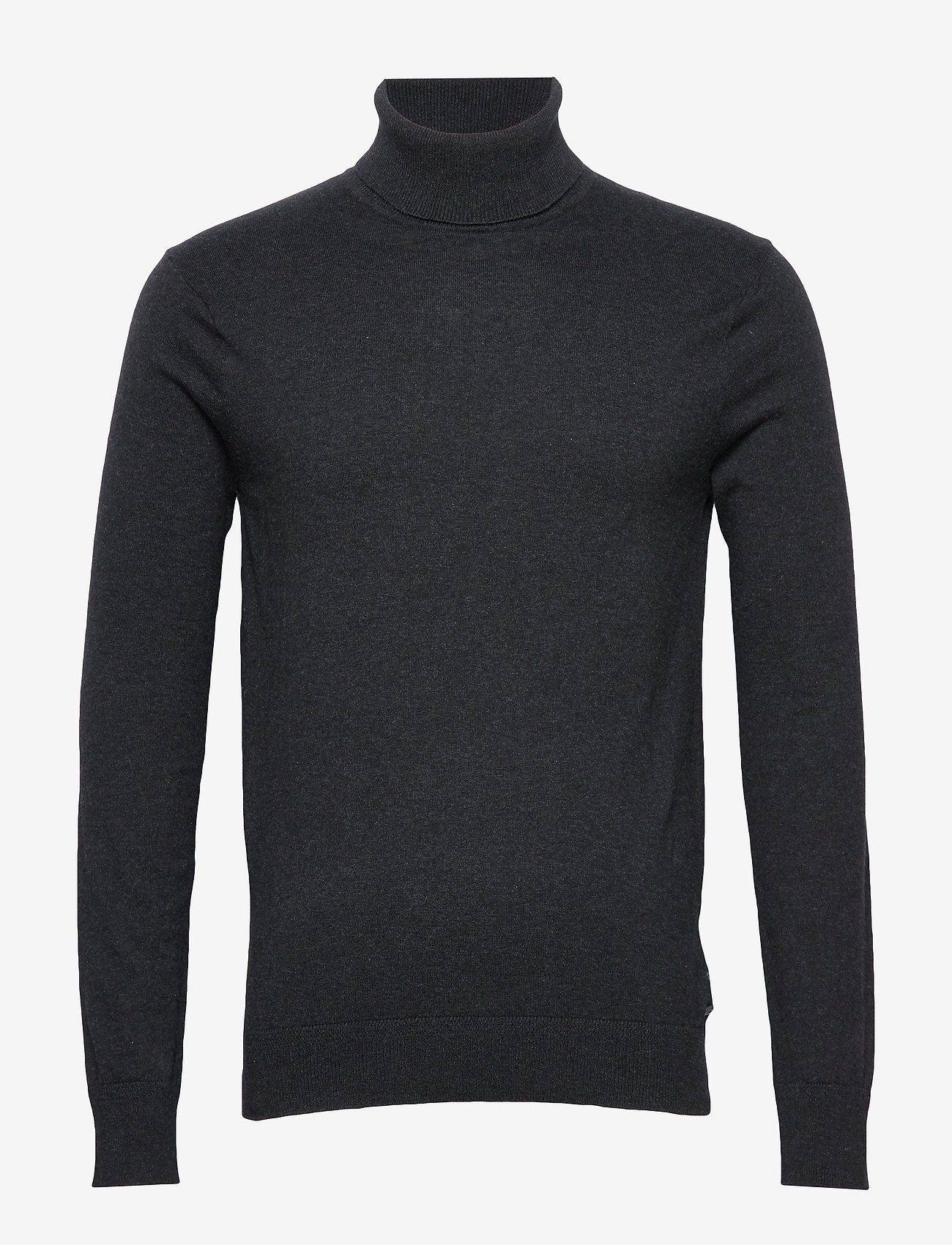 Scotch & Soda - Ams Blauw cotton cashmere pull with turtle neck - antra melange - 0
