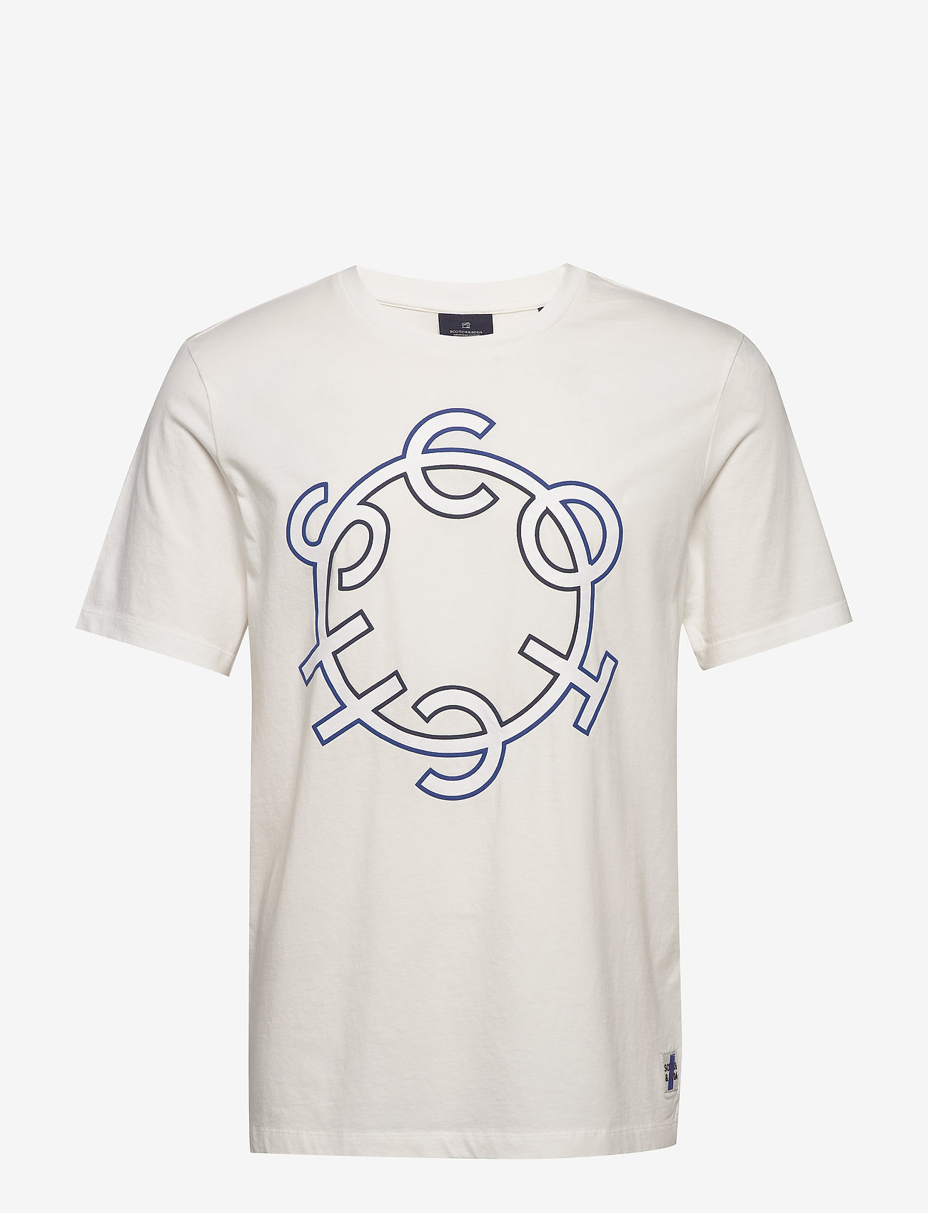 Scotch & Soda - Scotch & Soda crew neck logo tee - off white - 0