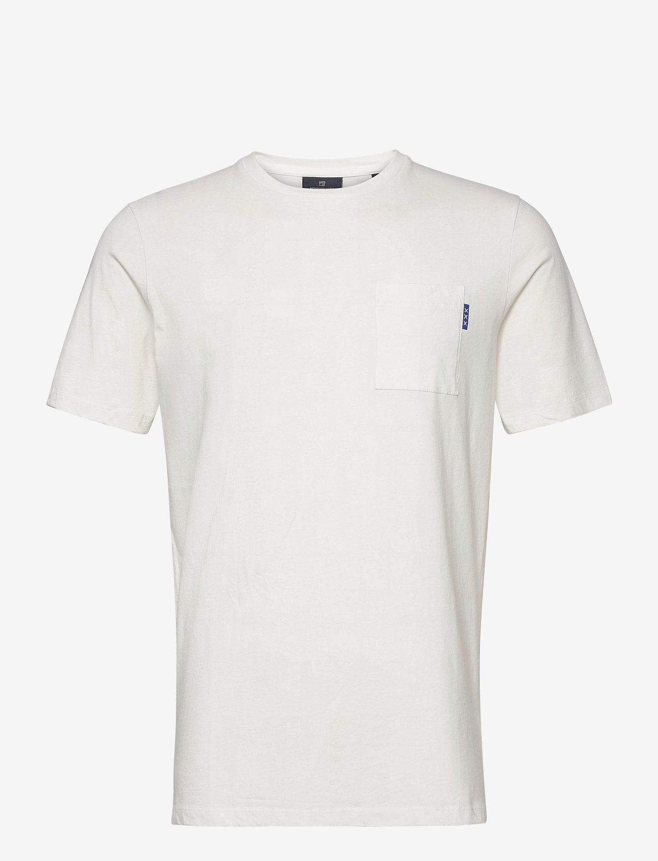 Scotch & Soda - Fabric dyed pocket tee - off white - 0