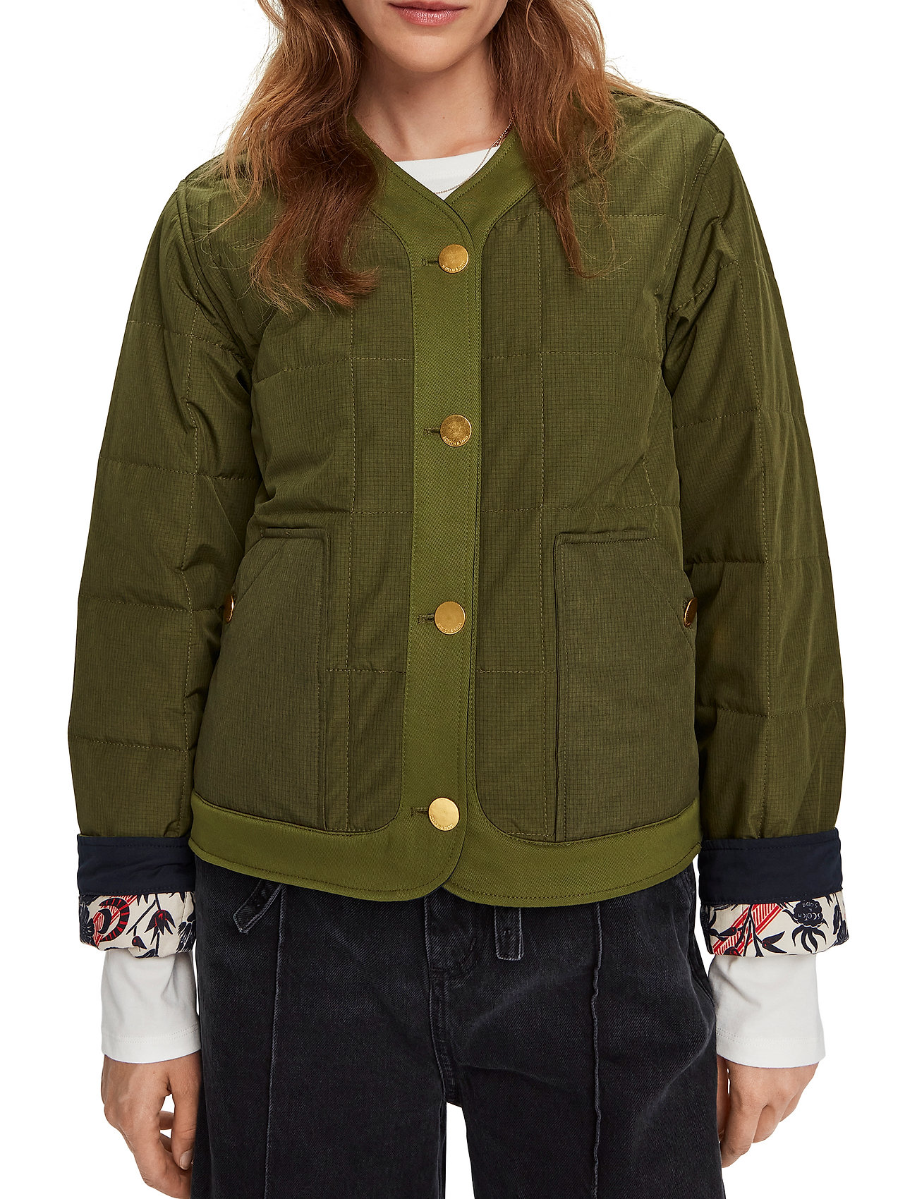 Scotch & Soda - Reversible special quilted jacket - military green - 5