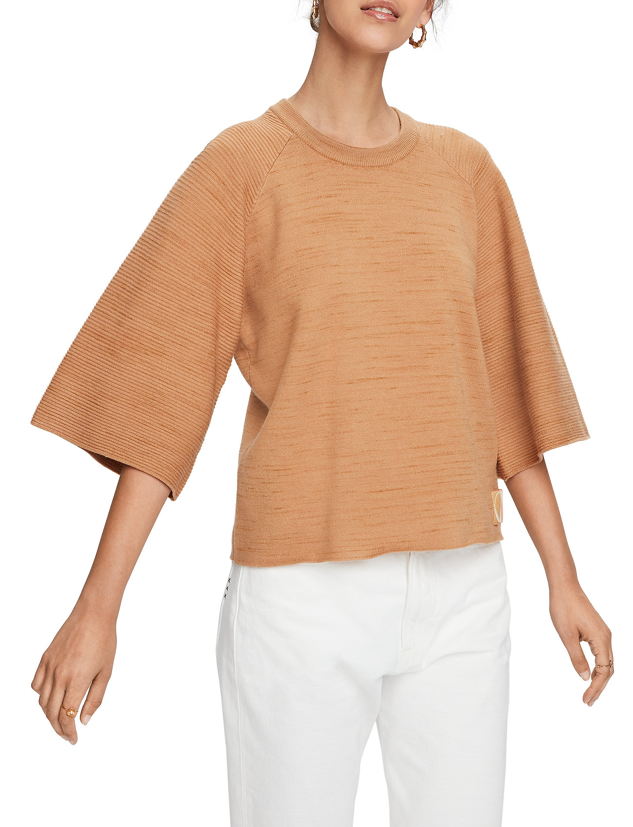 Scotch & Soda - Club nomade knitted pull - camel melange - 5