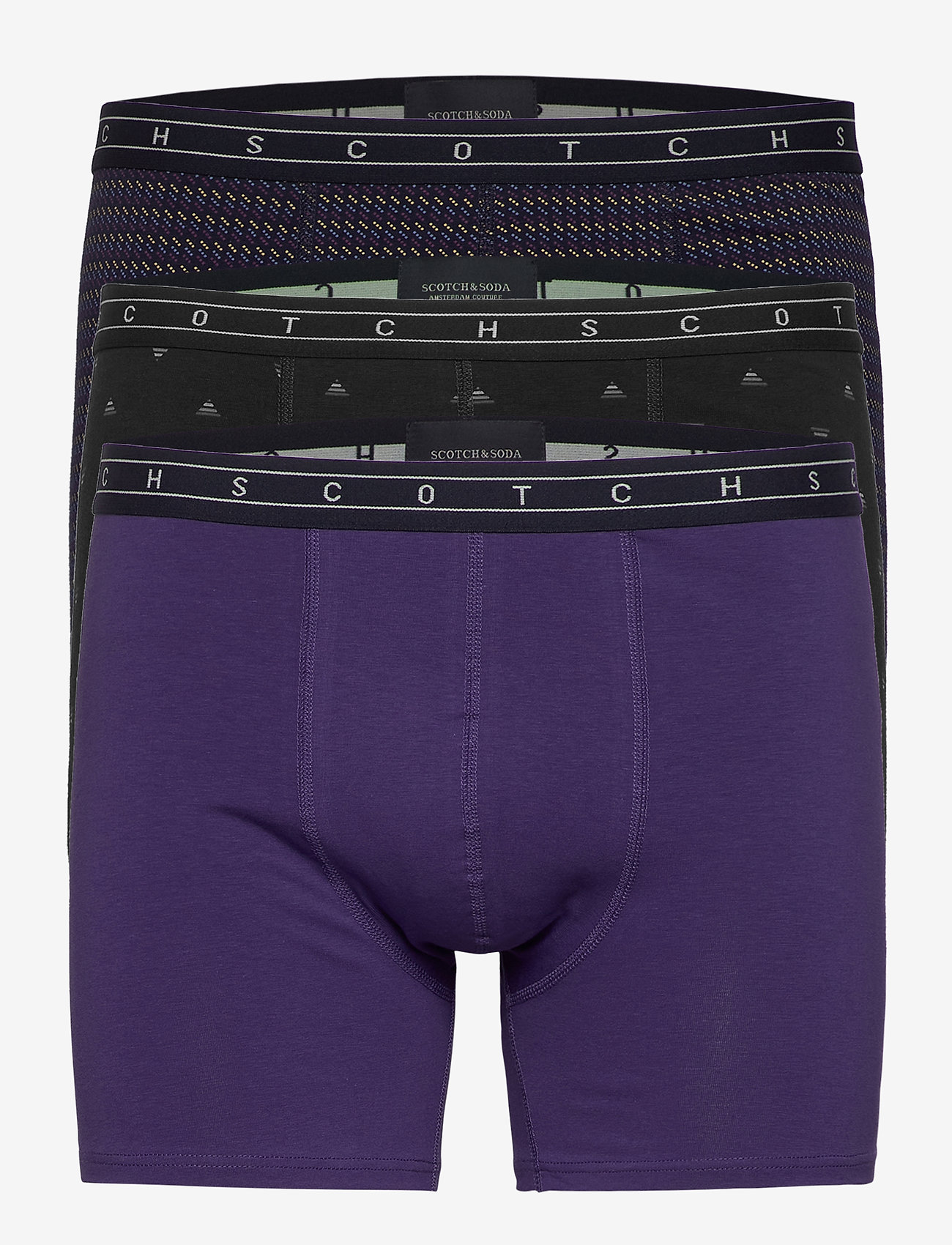 Scotch & Soda - Classic boxer short in solids and all-over prints - combo a - 0