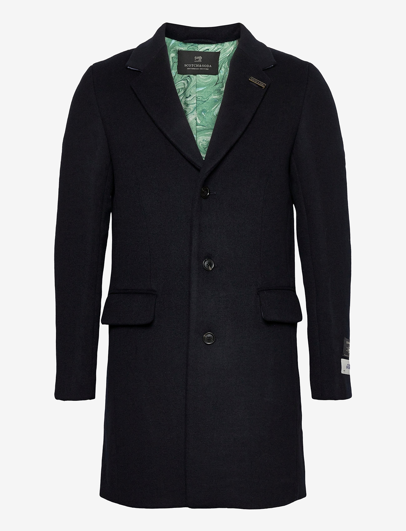 Scotch & Soda - Classic wool-blend overcoat - night - 0