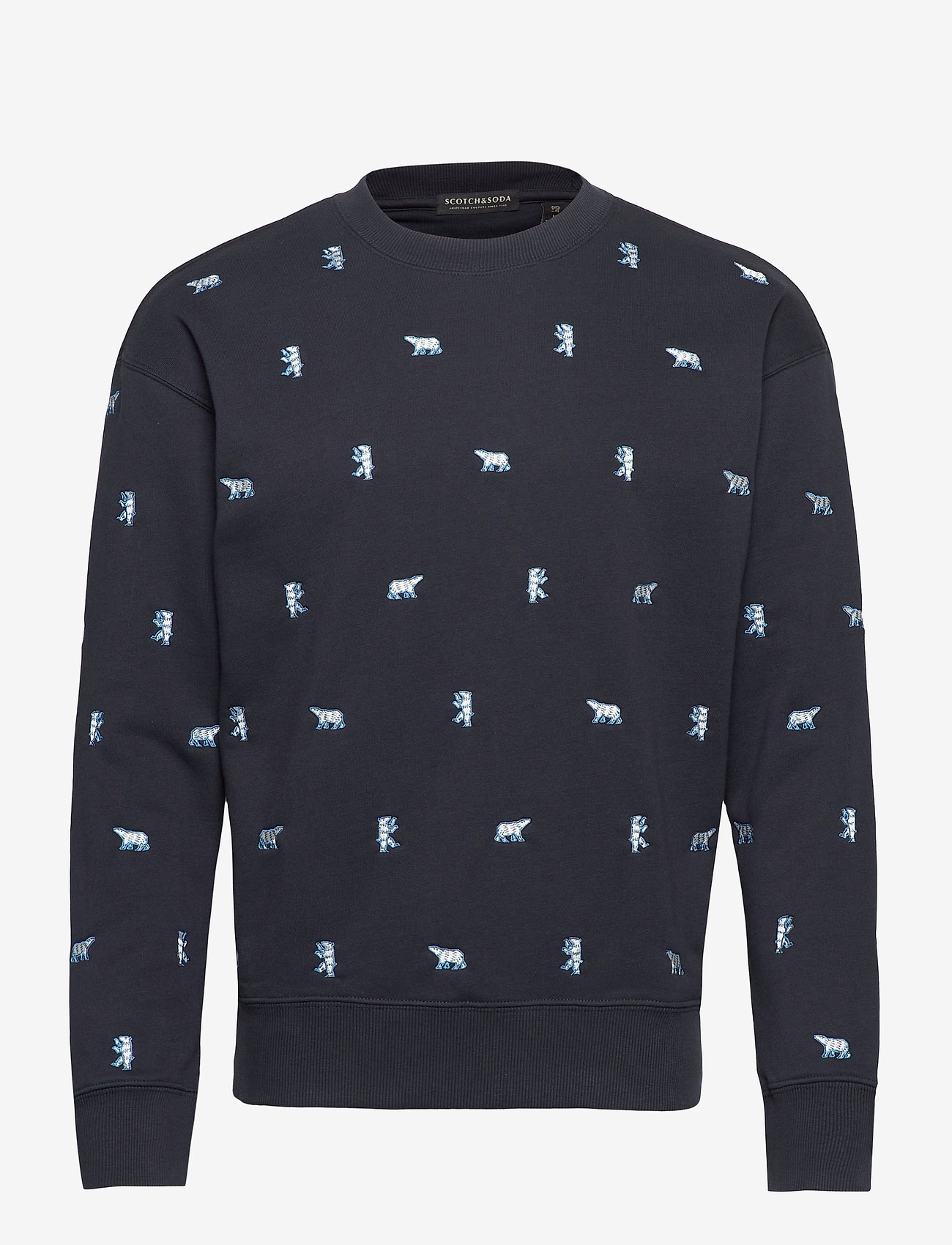 Scotch & Soda - Crewneck sweat with all-over mini embroidery - combo a - 0