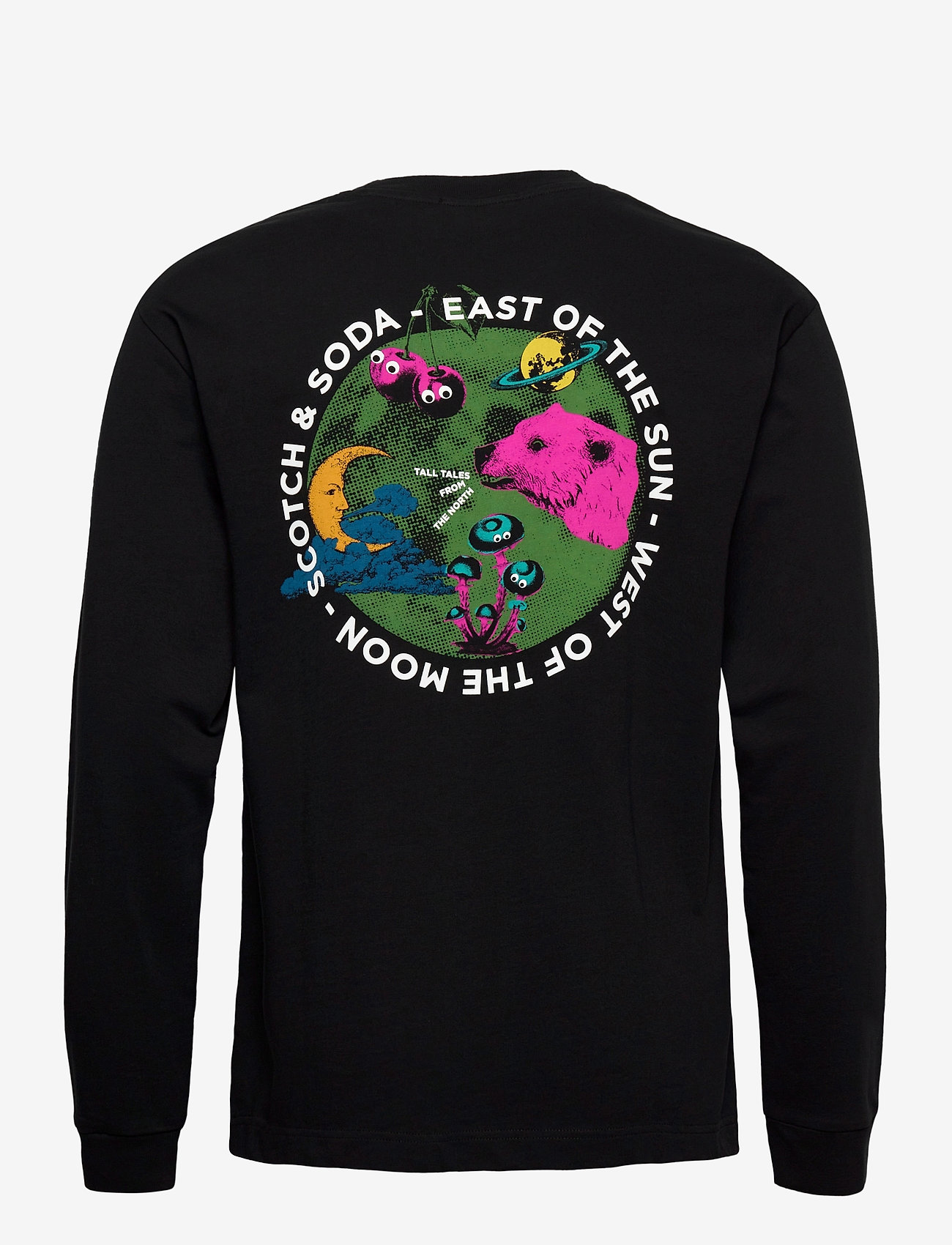 Scotch & Soda - Cotton jersey longsleeve artwork tee - black - 1