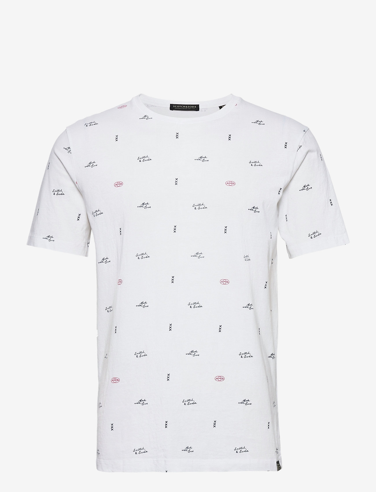 Classic jersey crewneck tee with all-over pattern - COMBO E