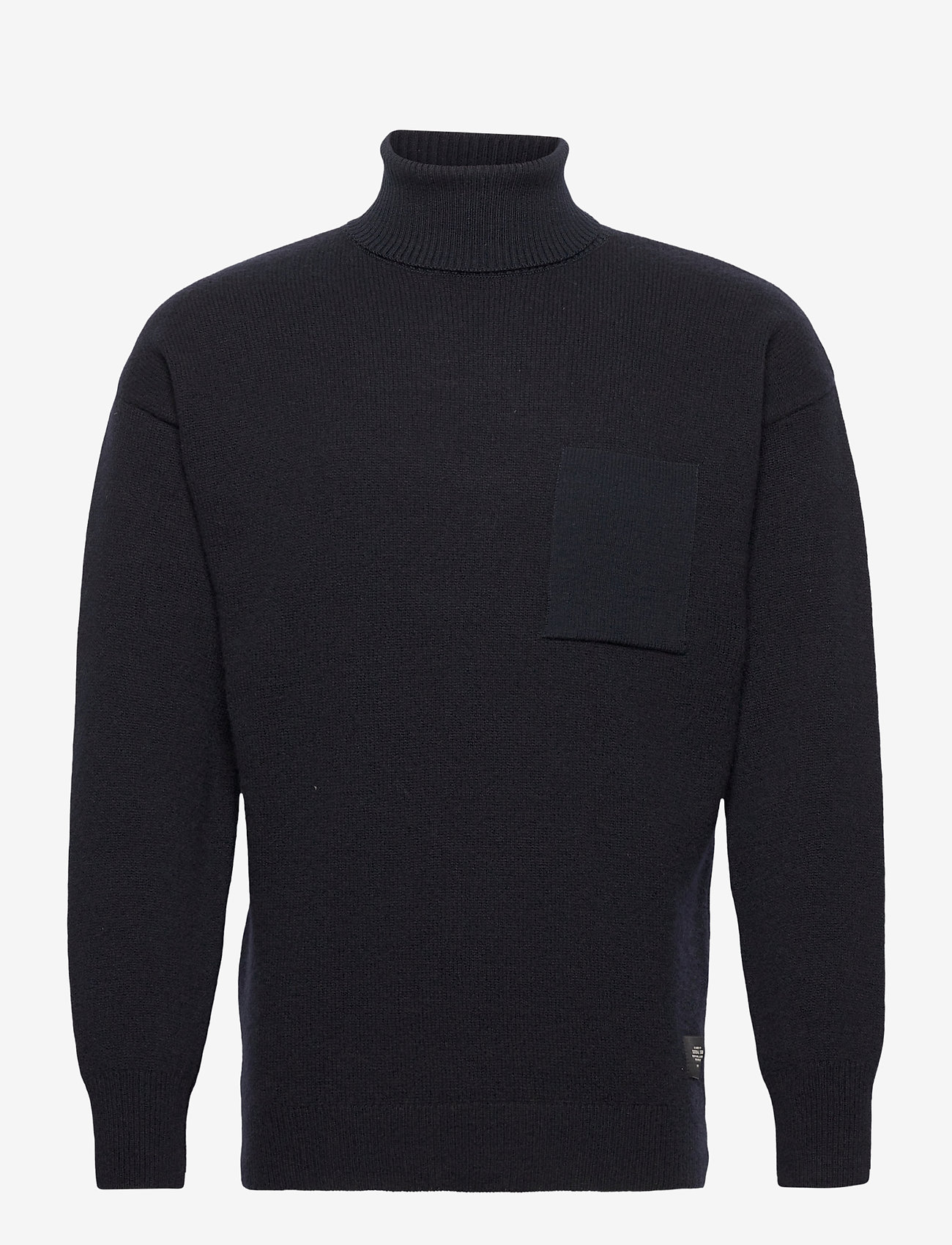Scotch & Soda - Wool-blend turtleneck pull with chestpocket - night - 0
