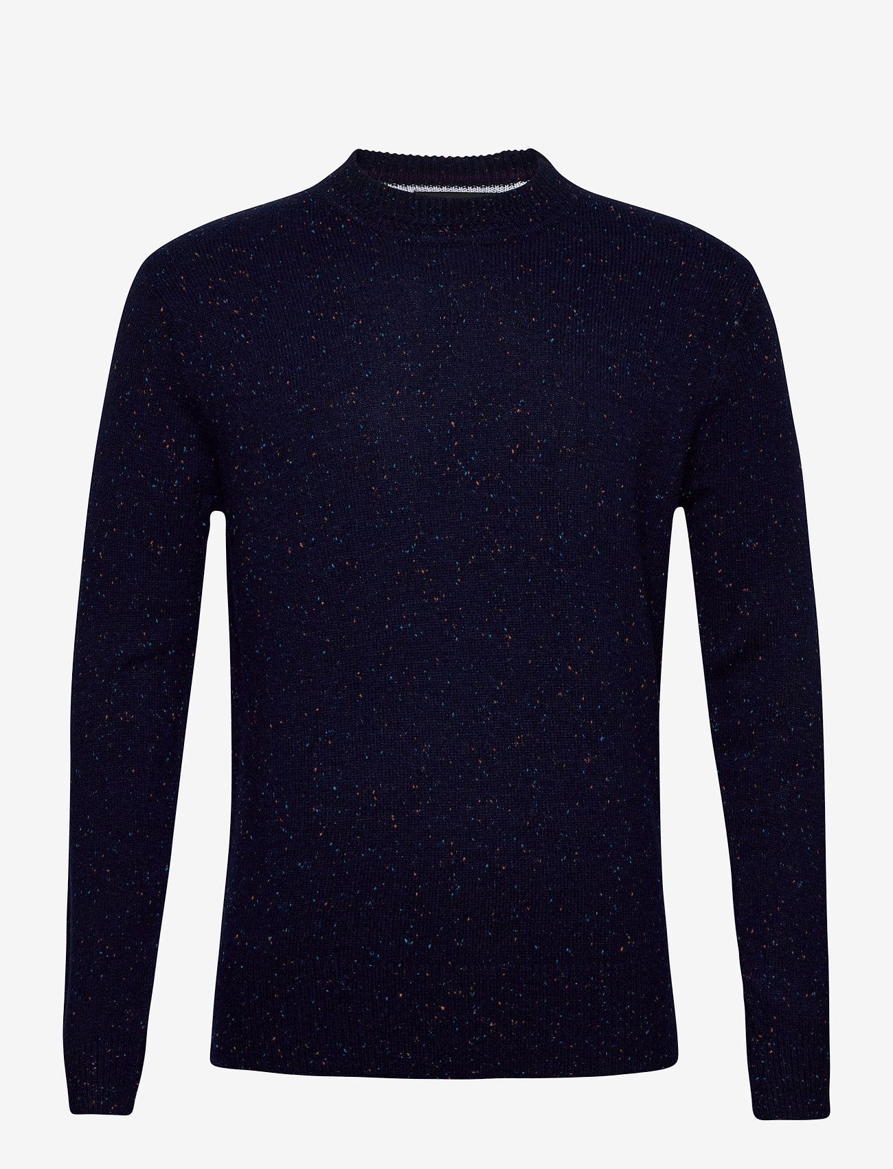 Scotch & Soda - Classic neps wool-blend crewneck pull - navy melange - 0