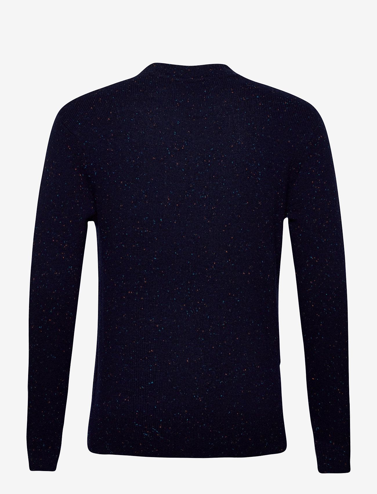 Scotch & Soda - Classic neps wool-blend crewneck pull - navy melange - 1