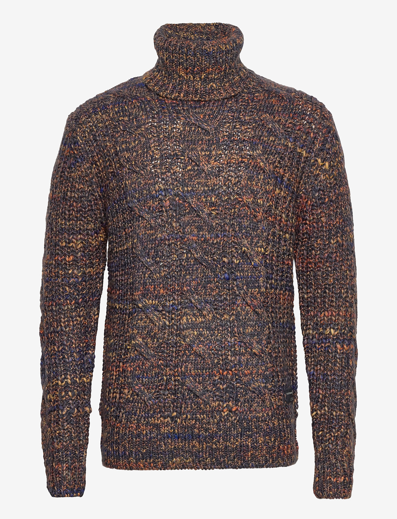 Scotch & Soda - Multicolour wool-blend turtleneck pull in cable-knit - combo a - 0