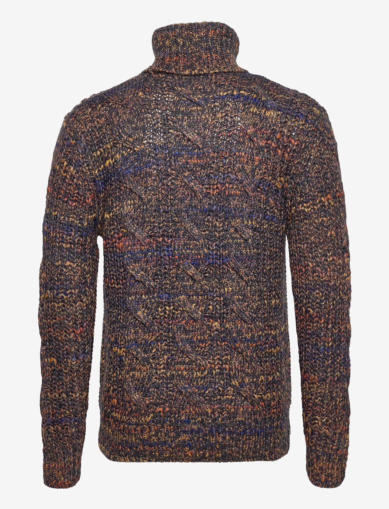 Scotch & Soda - Multicolour wool-blend turtleneck pull in cable-knit - combo a - 1