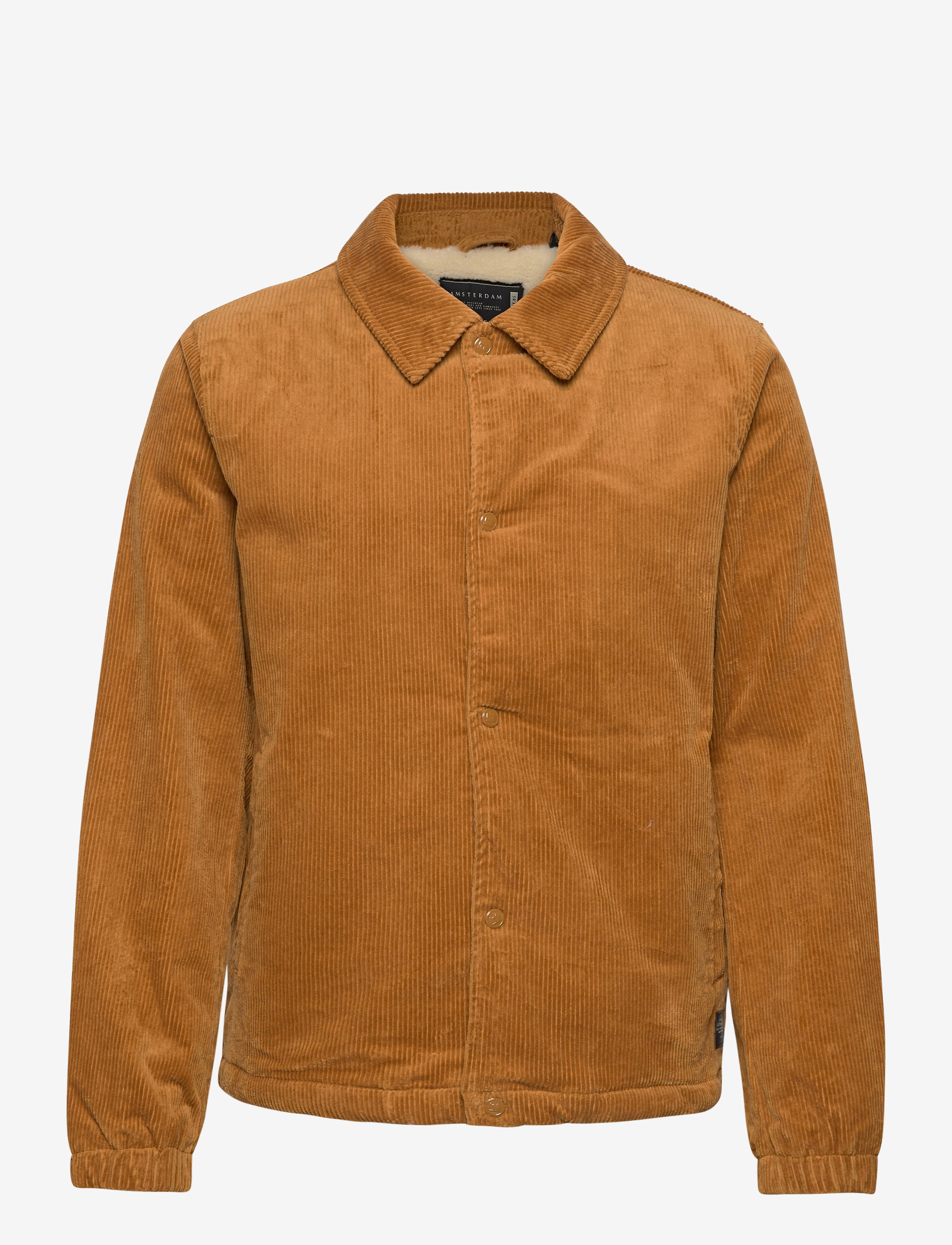 Scotch & Soda - Sherpa-lined corduroy coach jacket - camel - 1