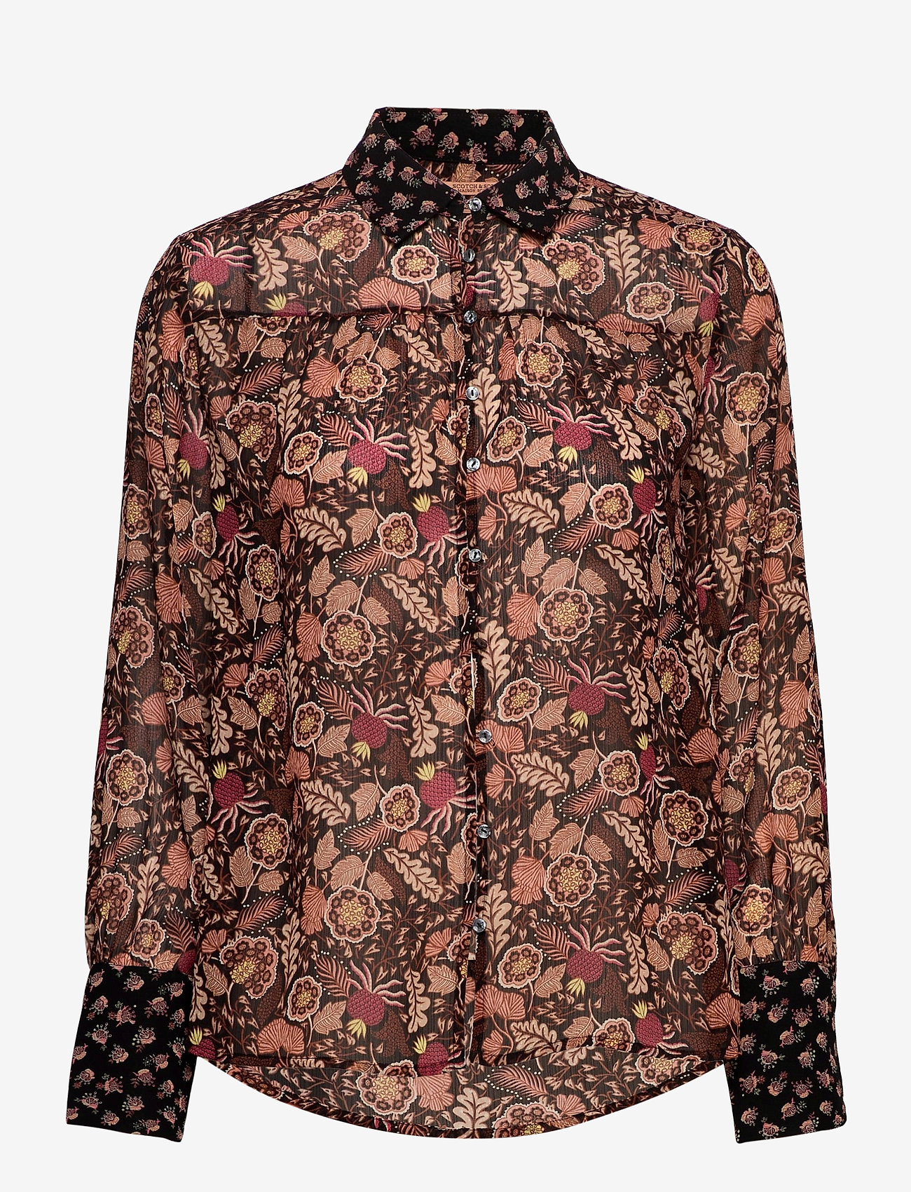 Scotch & Soda - Button through shirt in mixed prints - combo a - 0