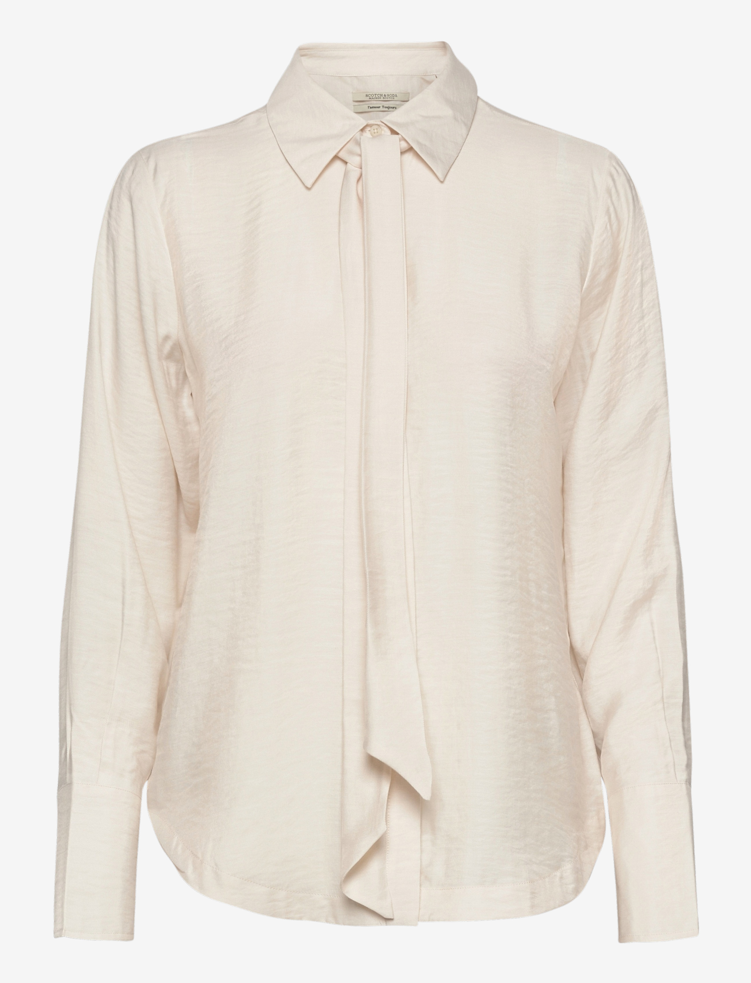 Scotch & Soda - Shirt with bow at neck - off white - 3