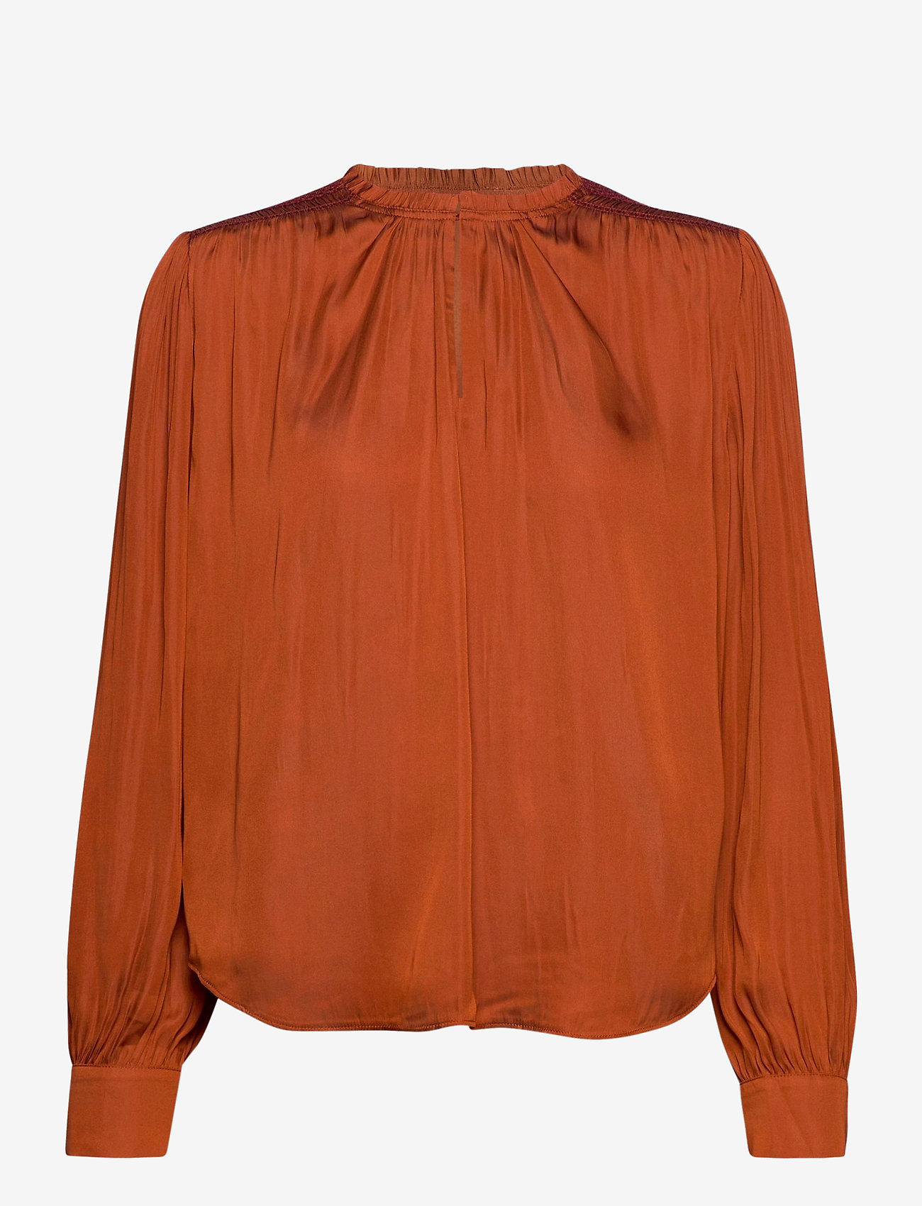 Scotch & Soda - Top with smocking details and ruffle - copper - 0