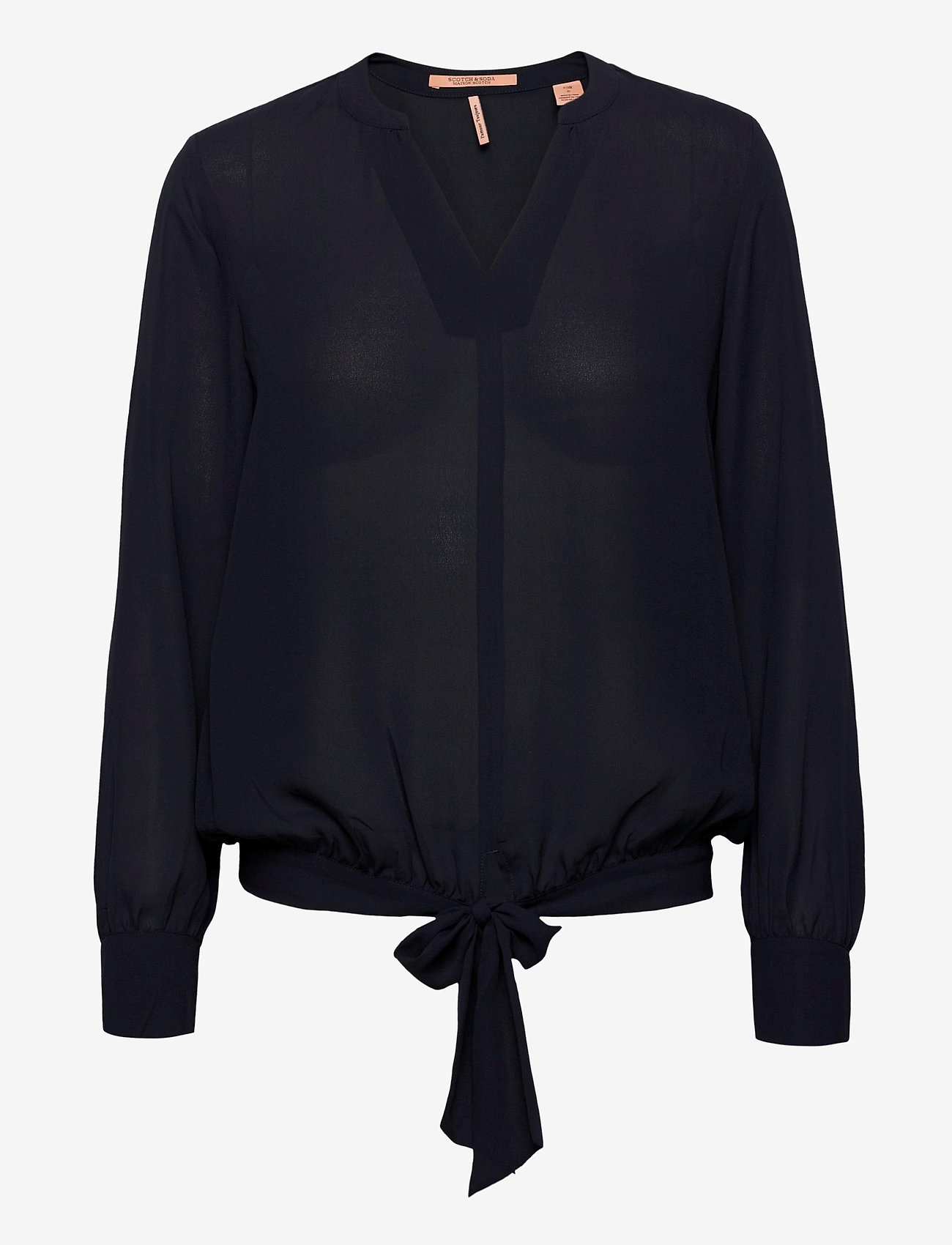 Scotch & Soda - Top with v-neck and tie detail - night - 0