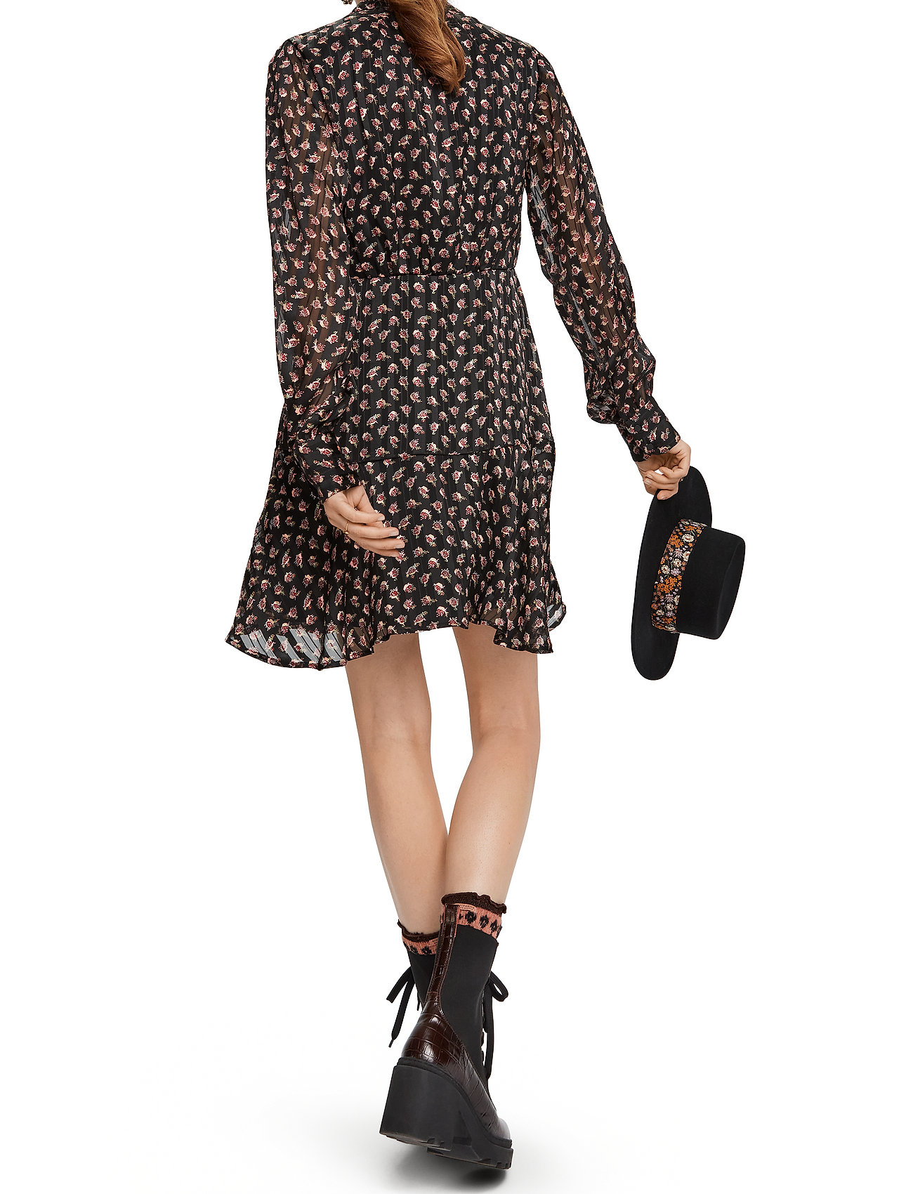 Scotch & Soda - Floral printed dress in sheer stripe quality - combo e - 4