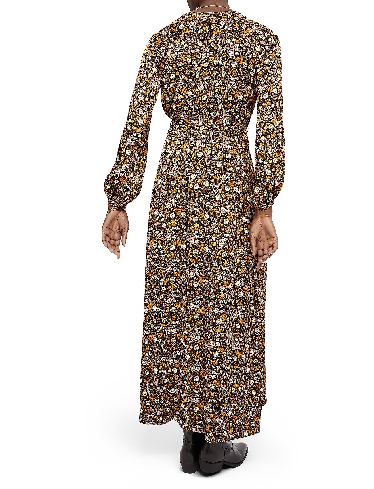 Scotch & Soda - Printed maxi length wrapover dress - combo e - 4