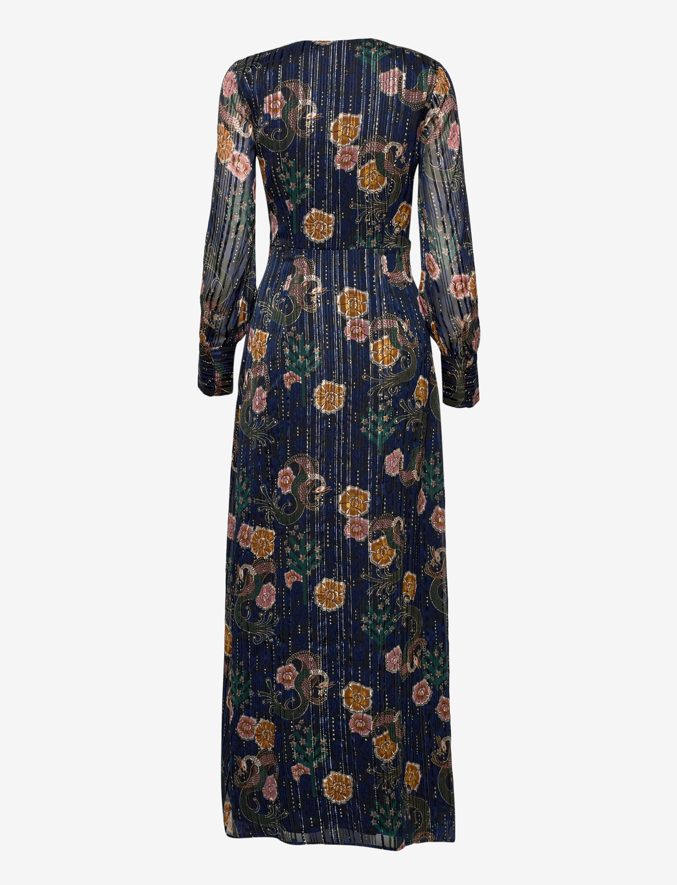Scotch & Soda - Printed maxi dress in sheer lurex stripe quality - combo a - 1
