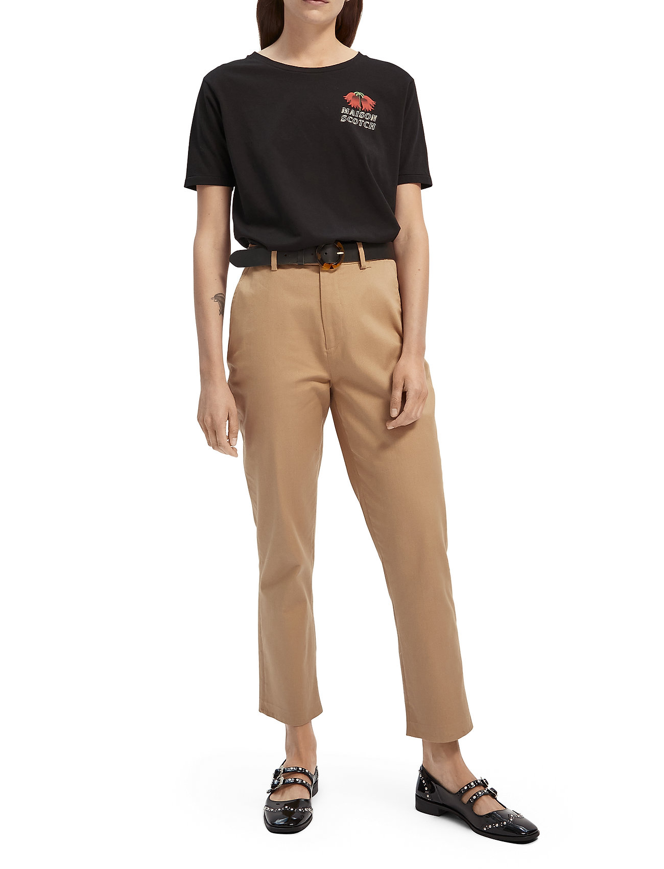 Scotch & Soda - Relaxed fit tee in organic cotton quality with artworks - black - 4