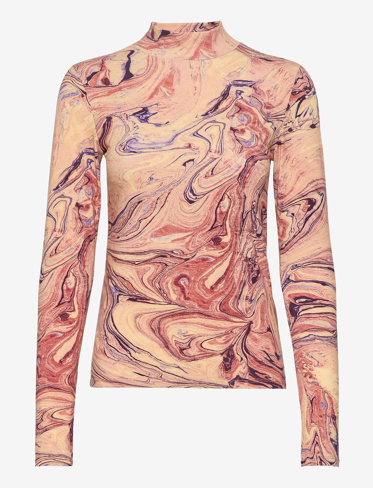 Scotch & Soda - Printed long sleeve tee with high neck - combo h - 0