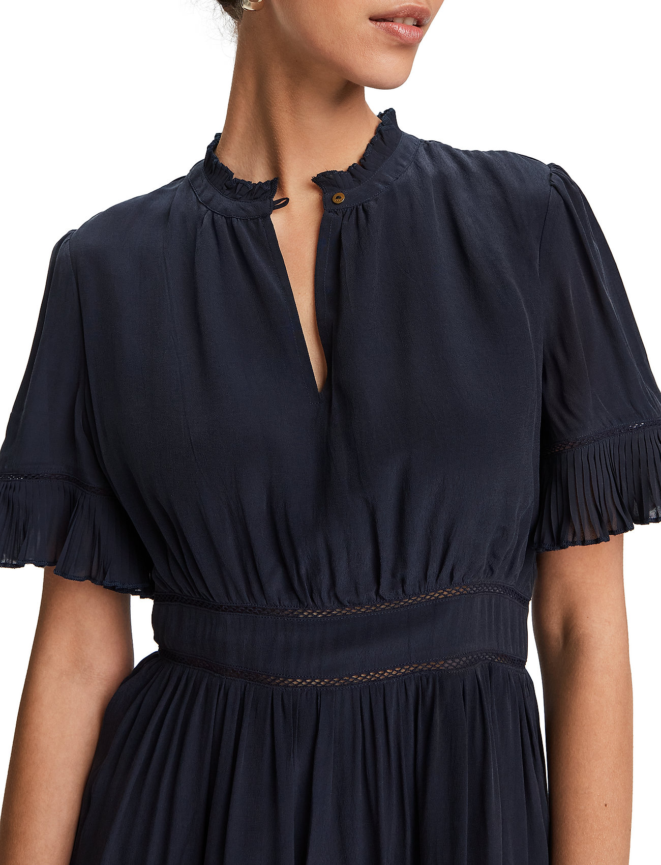 Scotch & Soda - Feminine viscose dress with pleating details - night - 3