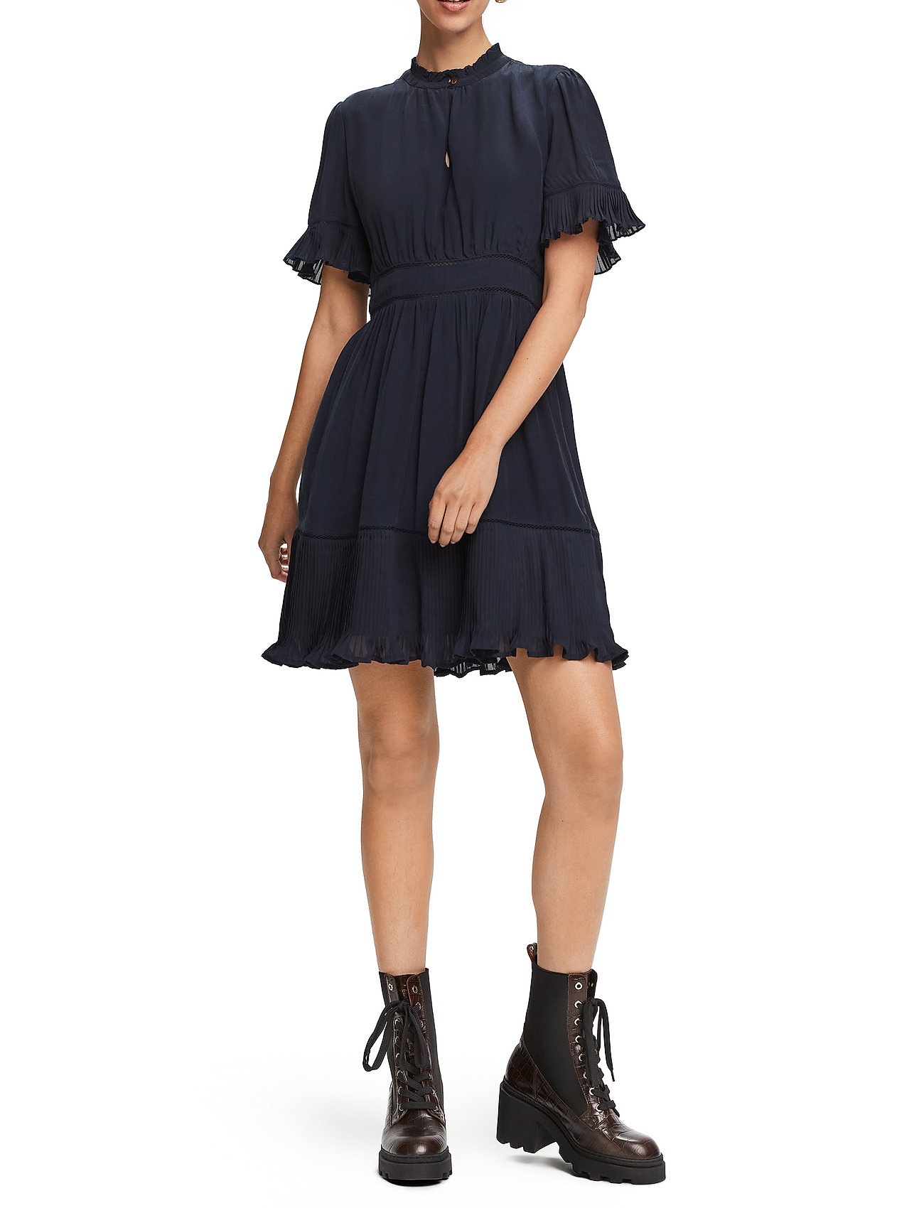 Scotch & Soda - Feminine viscose dress with pleating details - night - 4