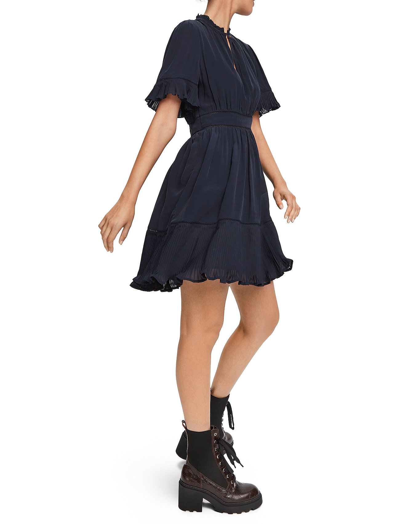 Scotch & Soda - Feminine viscose dress with pleating details - night - 5