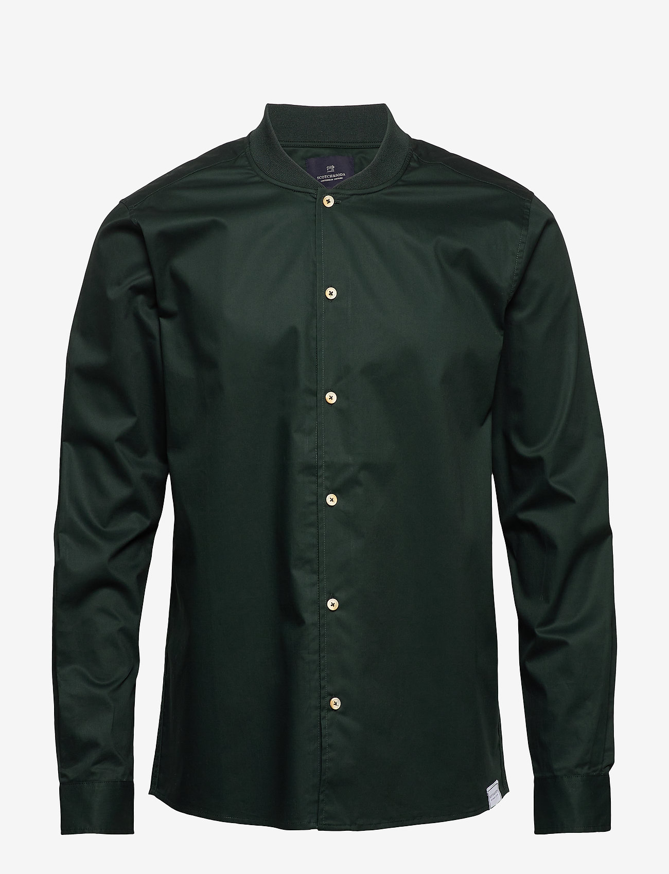 Scotch & Soda - Long sleeve shirt with bomber collar - lagoon green - 0