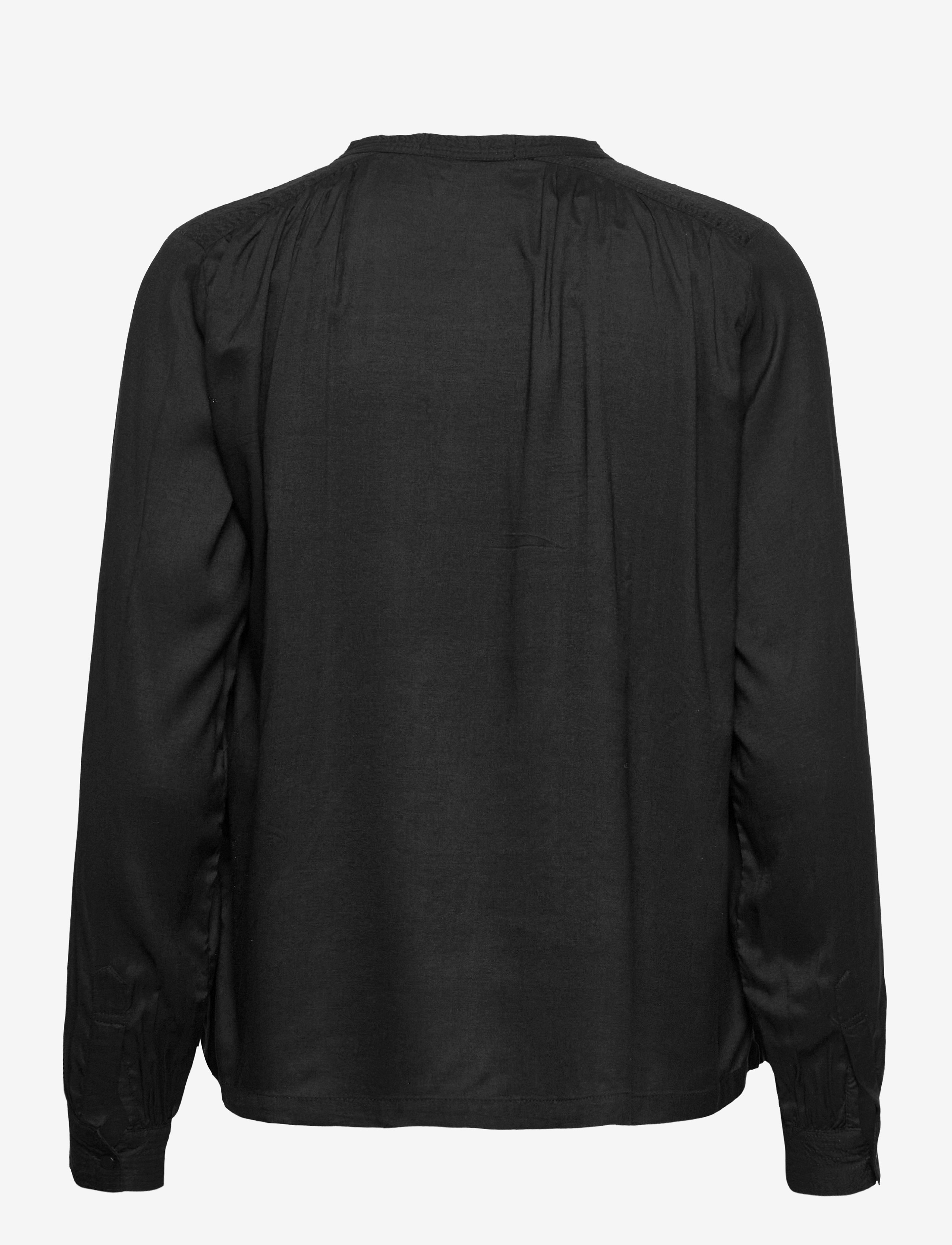 Scotch & Soda - Viscose top with shoulder panel and gathers - black - 2