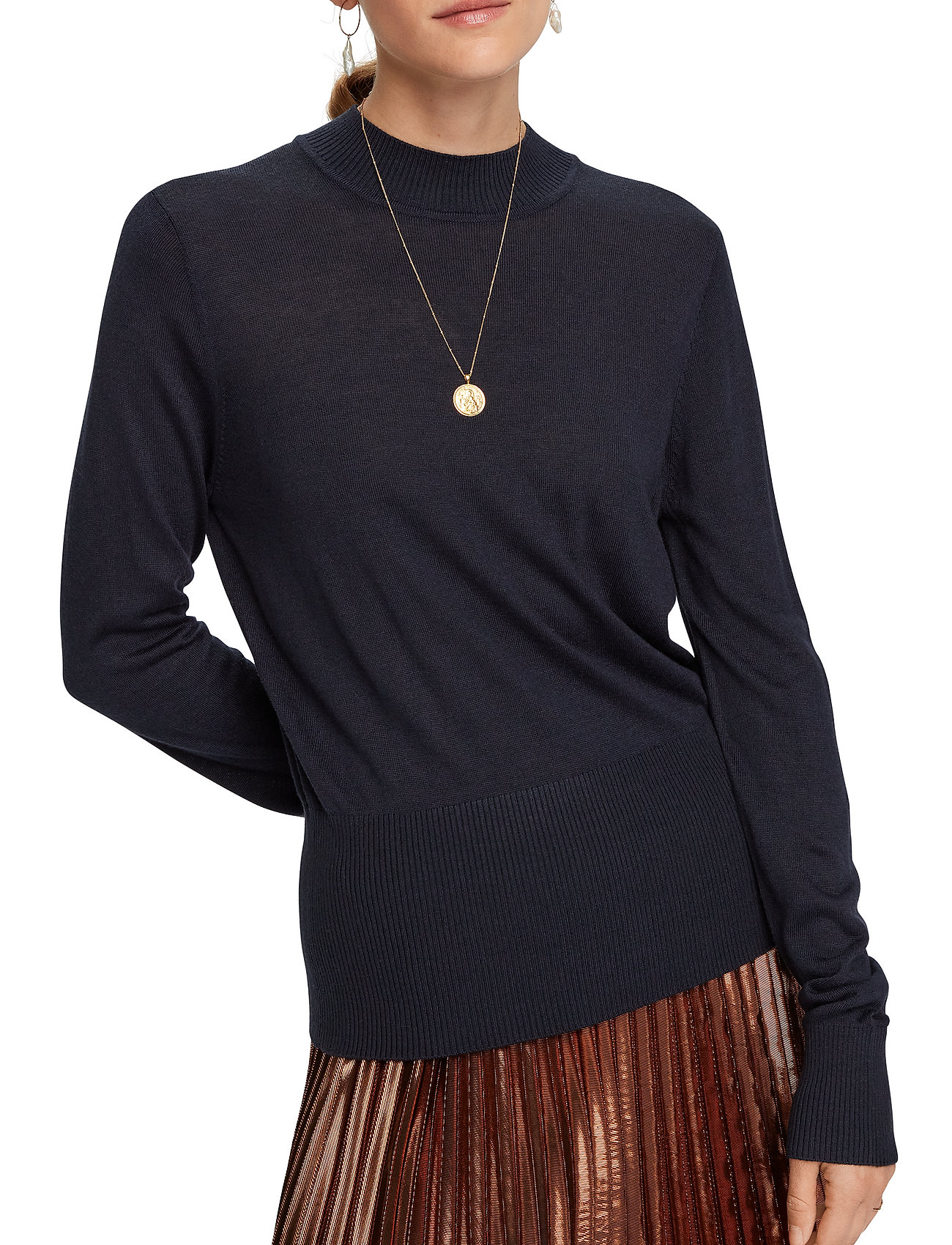 Scotch & Soda - Lightweight knit with fitted waist - night - 4