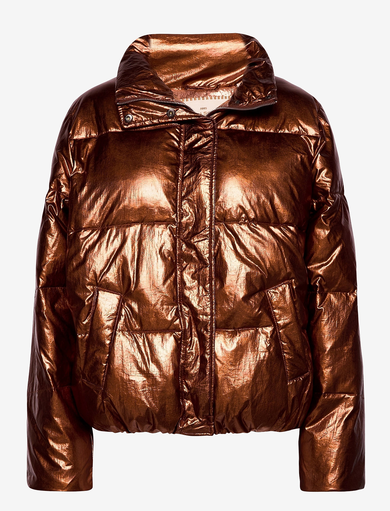 Padded metallic jacket - IVORY