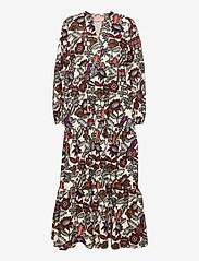 Scotch & Soda - Voluminous printed organic cotton dress - midi kjoler - combo b - 0